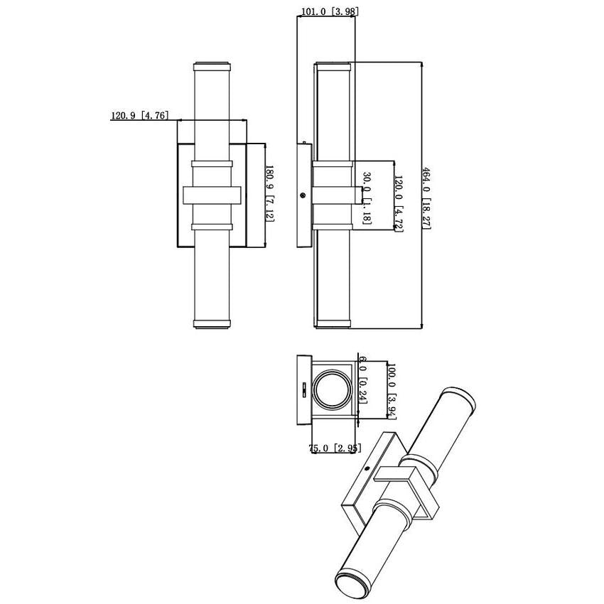 Z-Lite Idris 19" 1-Light LED-Integrated Matte Black Steel Opal White Glass Shade Vanity Lighting