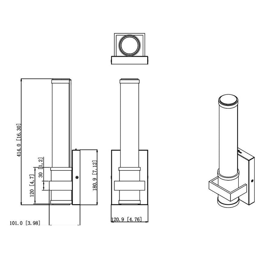 Z-Lite Idris 5" 1-Light LED-Integrated Modern Gold Steel Opal White Glass Shade Wall Sconce