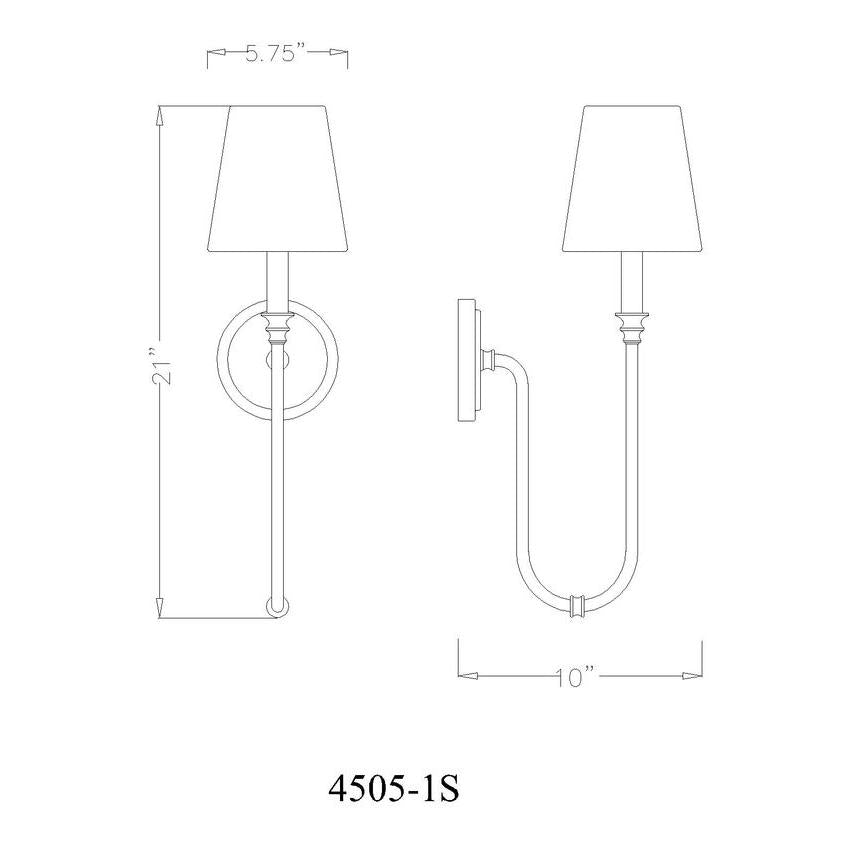 Z-Lite Jisele 6" 1-Light Matte Black Steel Frame White Linen Shade Wall Sconce