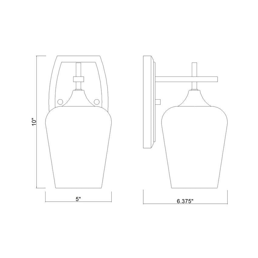 Z-Lite Joliet 5" 1-Light Burnished Brass Steel Frame Clear Glass Shade Wall Sconce
