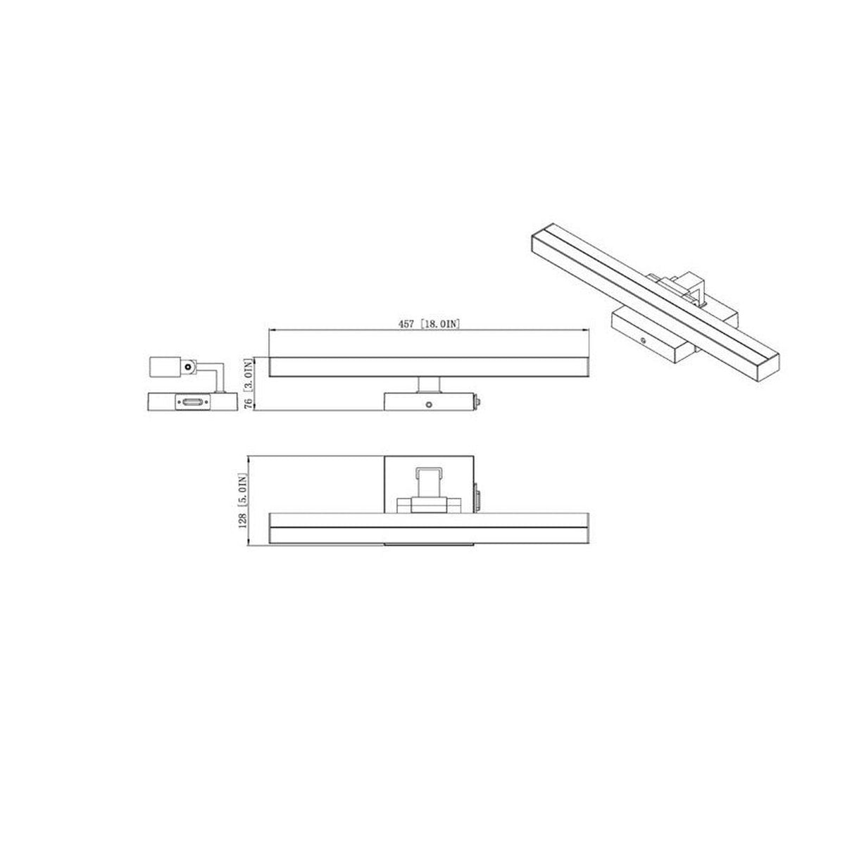 Z-Lite Liam 18" 1-Light LED Chrome and Frosted Shade Vanity Light