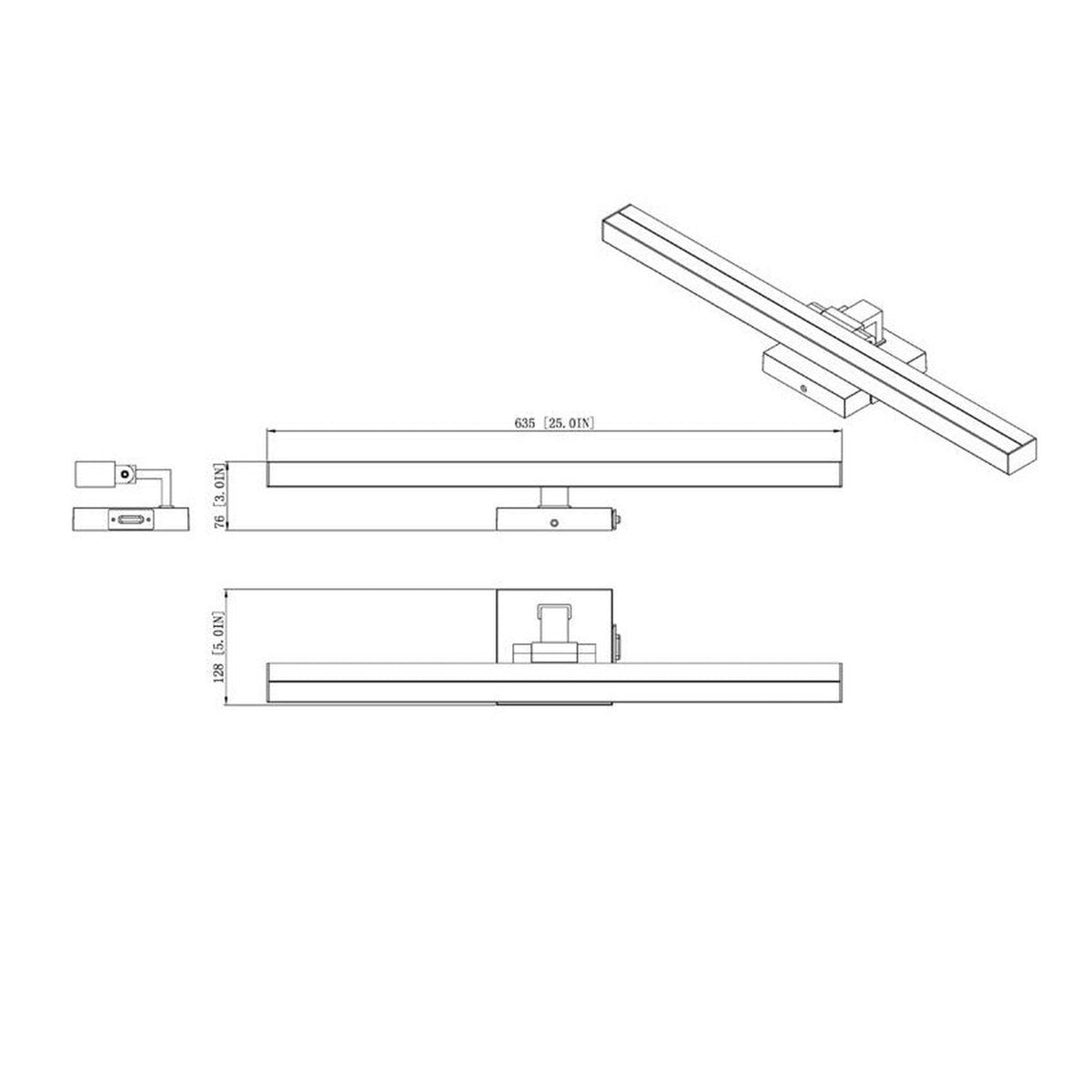 Z-Lite Liam 25" 1-Light LED Chrome and Frosted Shade Vanity Light