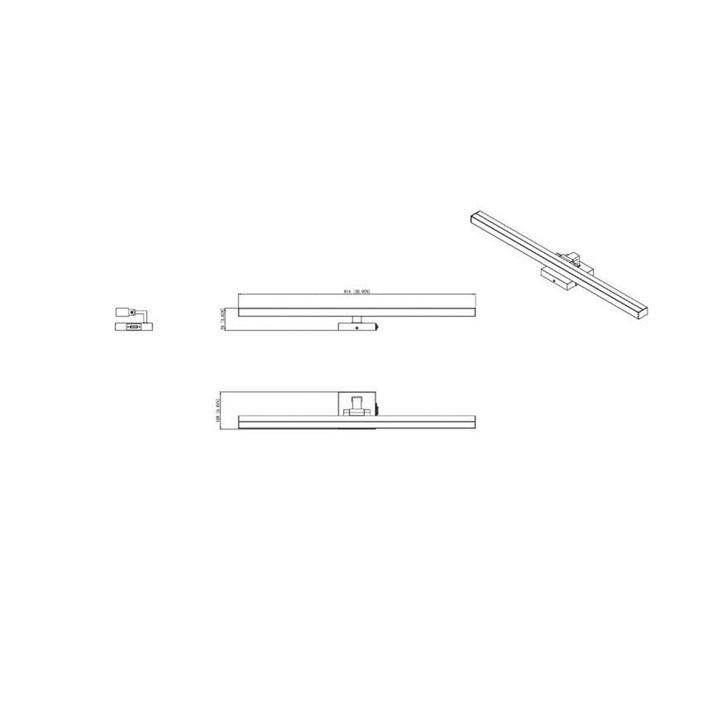 Z-Lite Liam 32" 1-Light LED Brushed Nickel and Frosted Shade Vanity Light