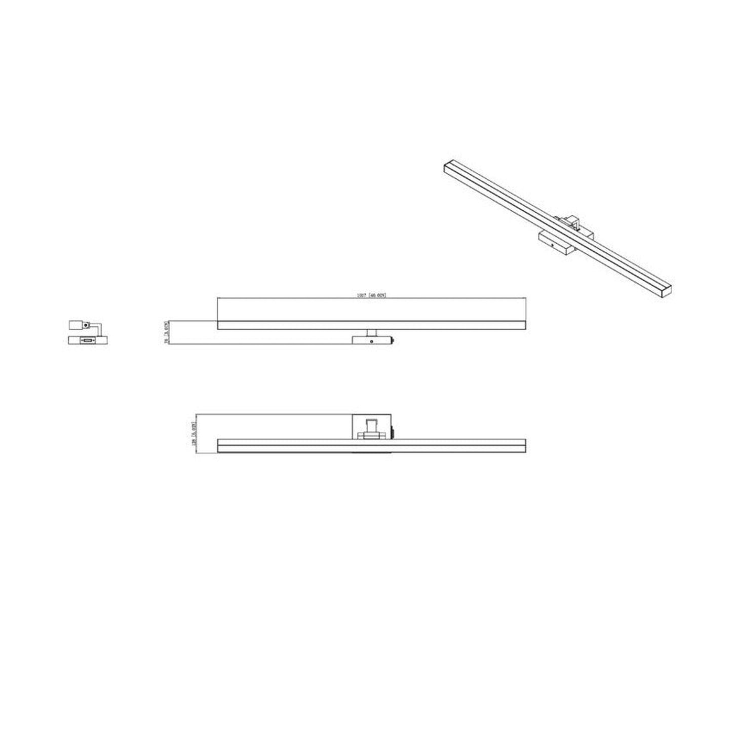 Z-Lite Liam 40" 1-Light LED Modern Gold and Frosted Shade Vanity Light