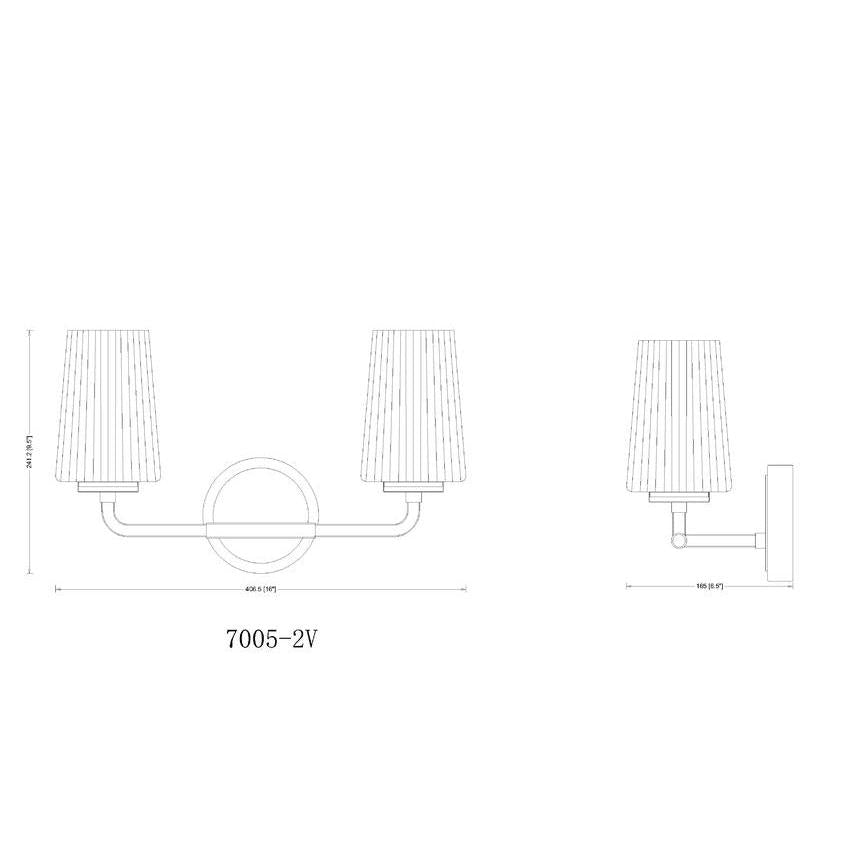 Z-Lite Montford 2-Light Medium Bulb Base Modern Gold Steel Frame Matte Opal Glass Shade Vanity Light