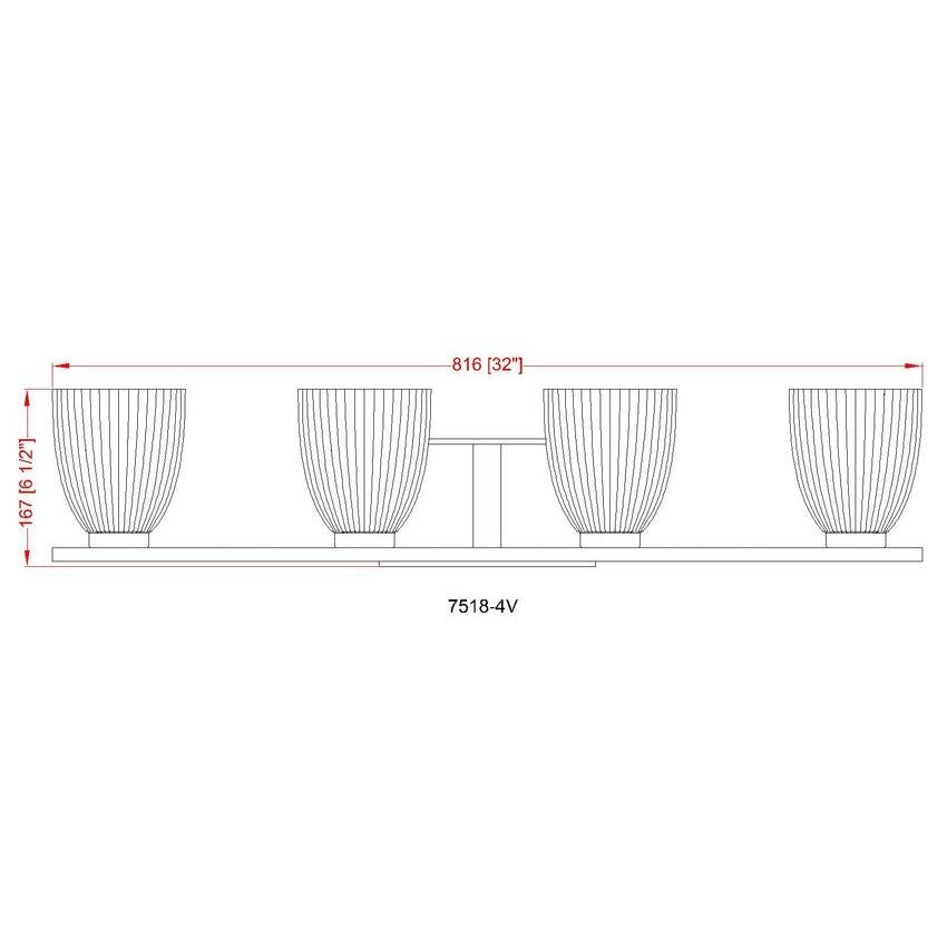 Z-Lite Naya 4-Light Medium Bulb Base Modern Gold Steel Frame Matte Opal Glass Shade Vanity Light