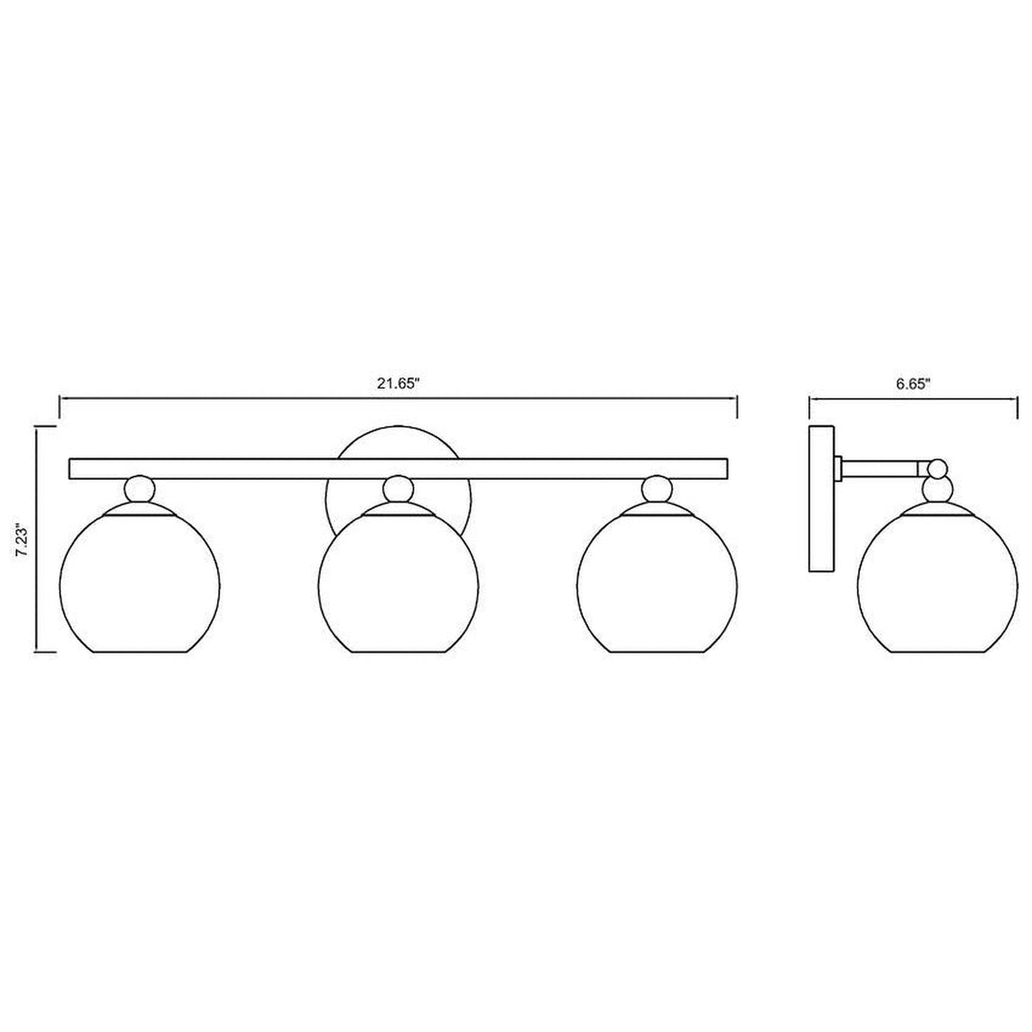 Z-Lite Neoma 22" 3-Light Brushed Nickel and Opal Etched Glass Shade Vanity Light