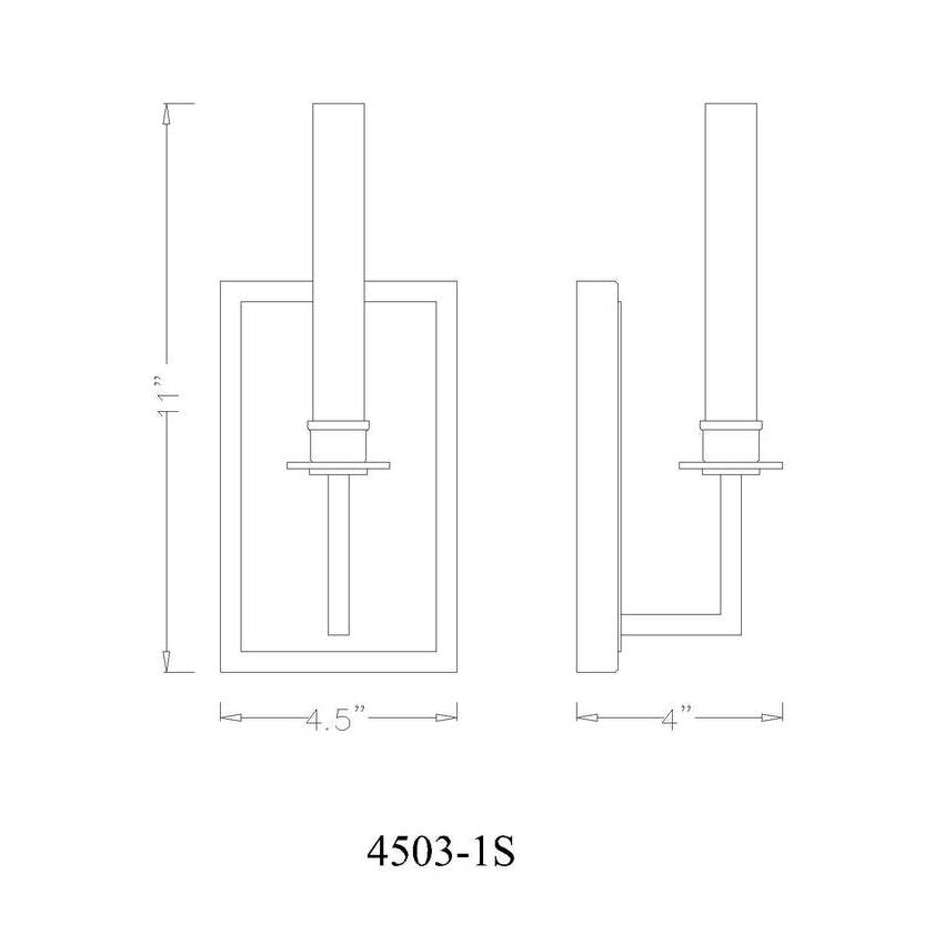 Z-Lite Orson 5" 2-Light Matte Black Steel Frame Wall Sconce