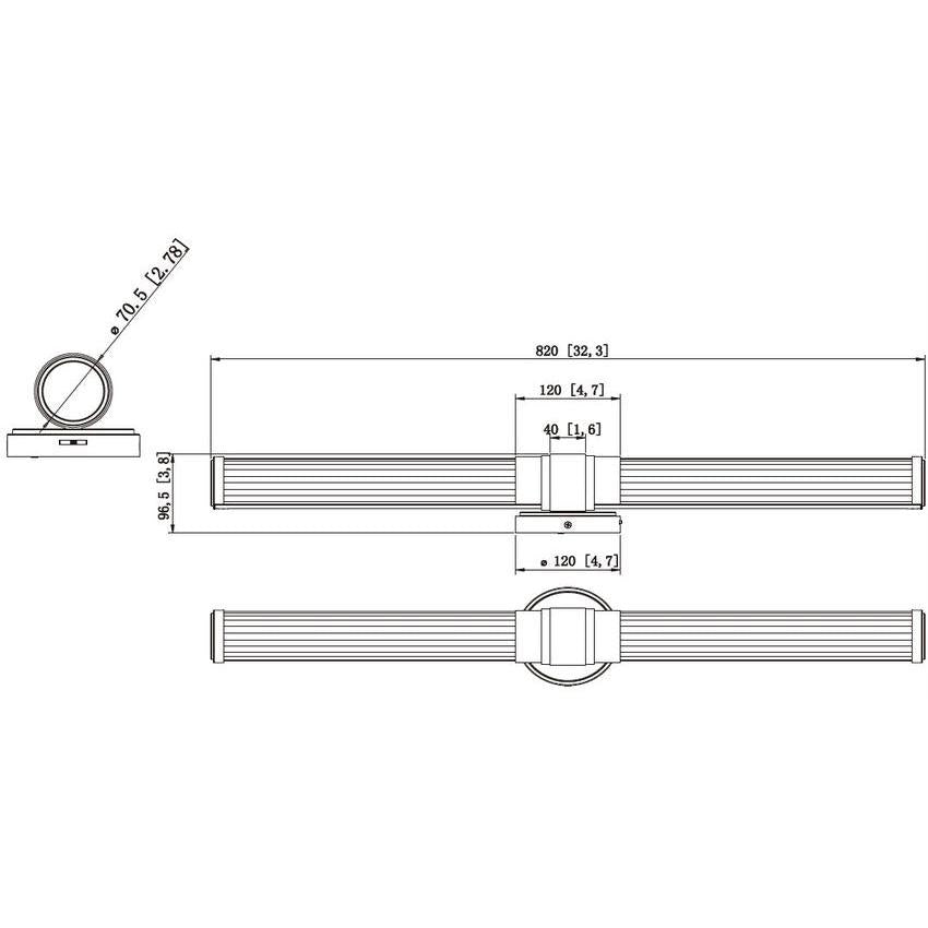 Z-Lite Warwick 33" 1-Light LED-Integrated Modern Gold Steel White Opal Glass Shade Vanity Lighting