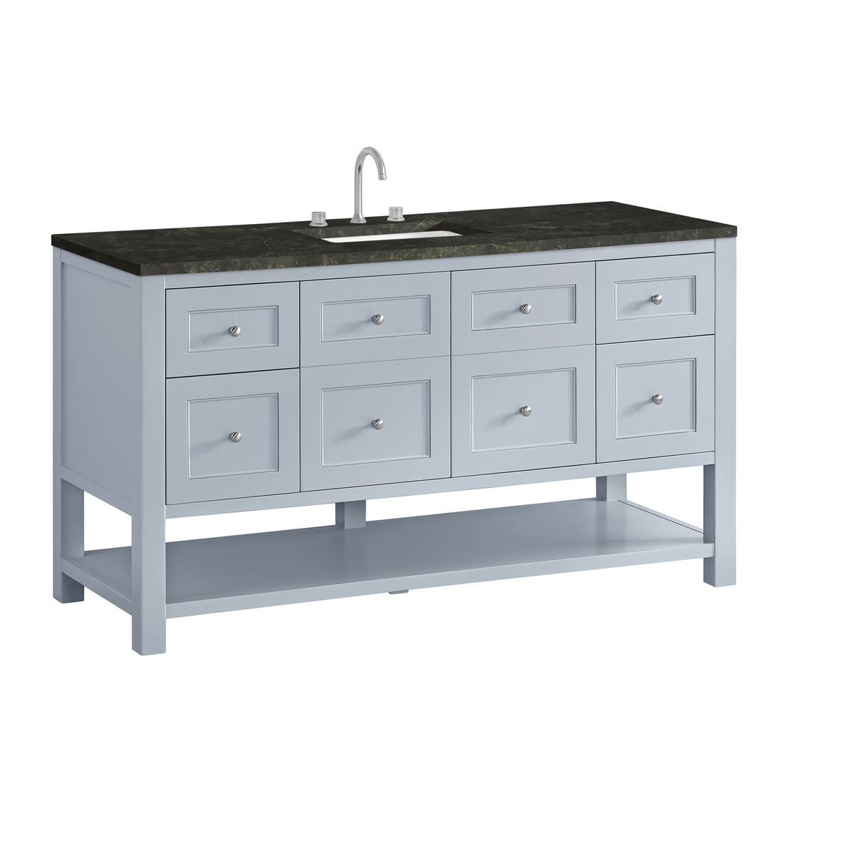 James Martin Vanities Breckenridge 60" Serenity Blue Single Vanity With 3cm Phantome Eclos Top