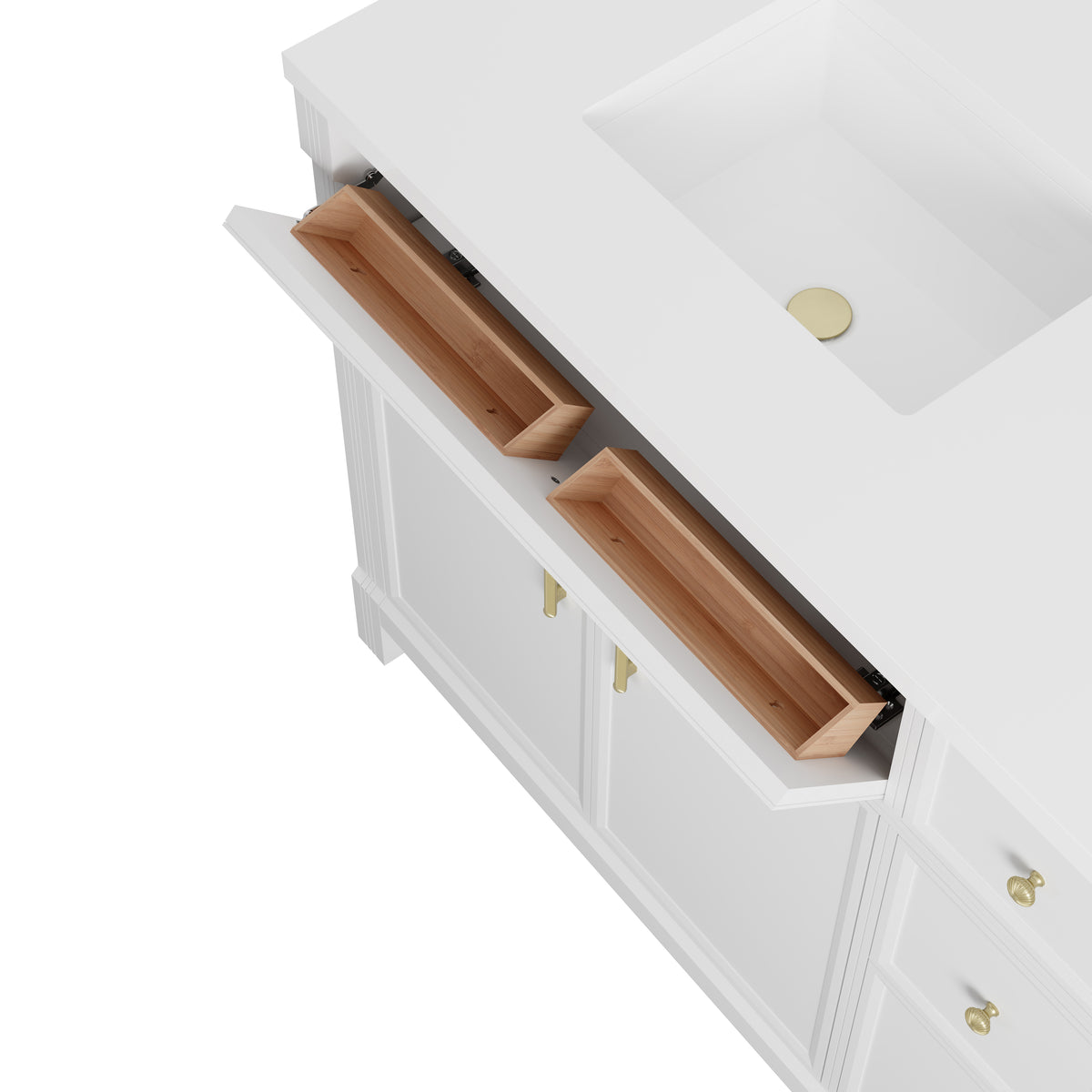 James Martin Vanities Bellshire 72" Bright White Double Vanity Cabinet