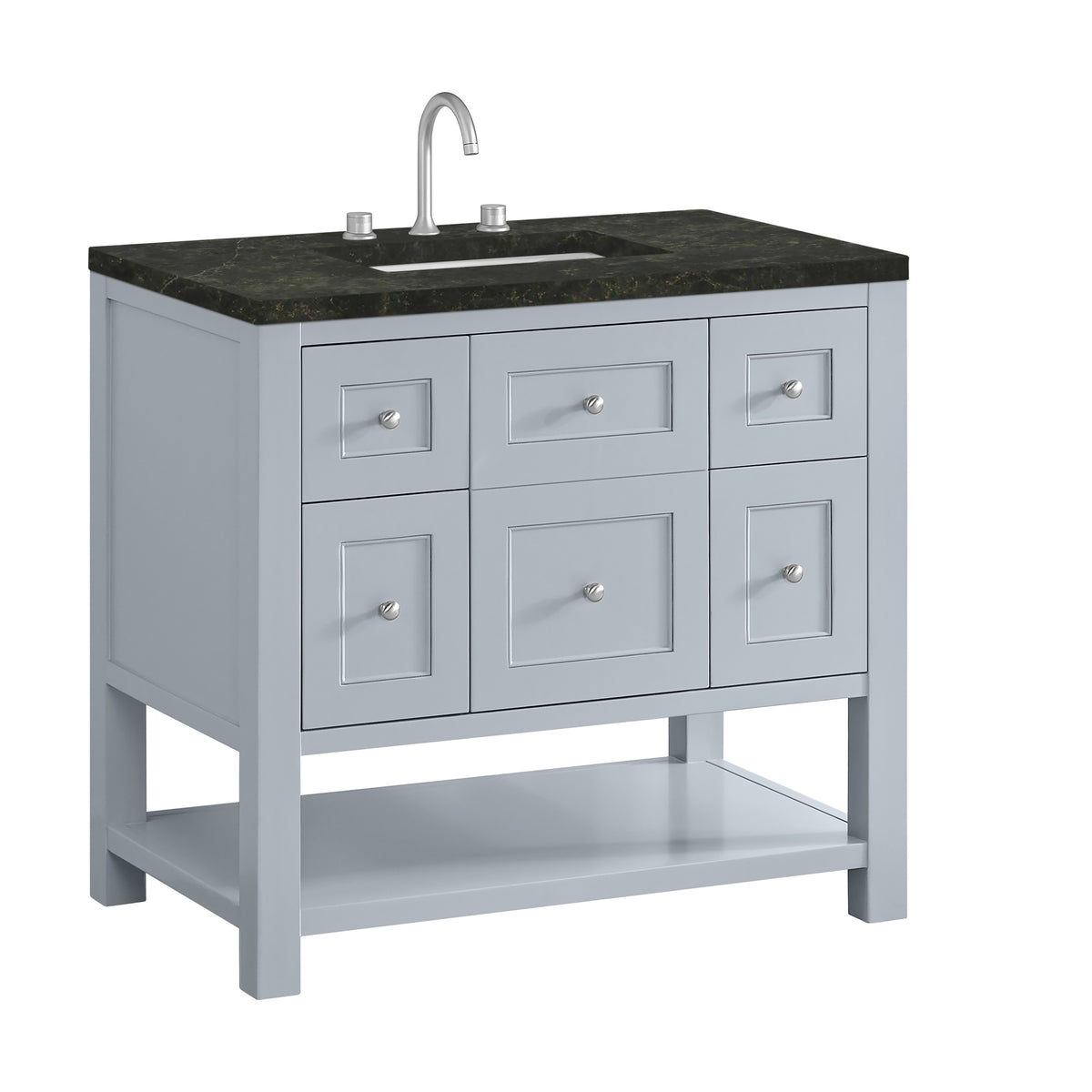 James Martin Vanities Breckenridge 36" Serenity Blue Single Vanity With 3cm Phantome Eclos Top