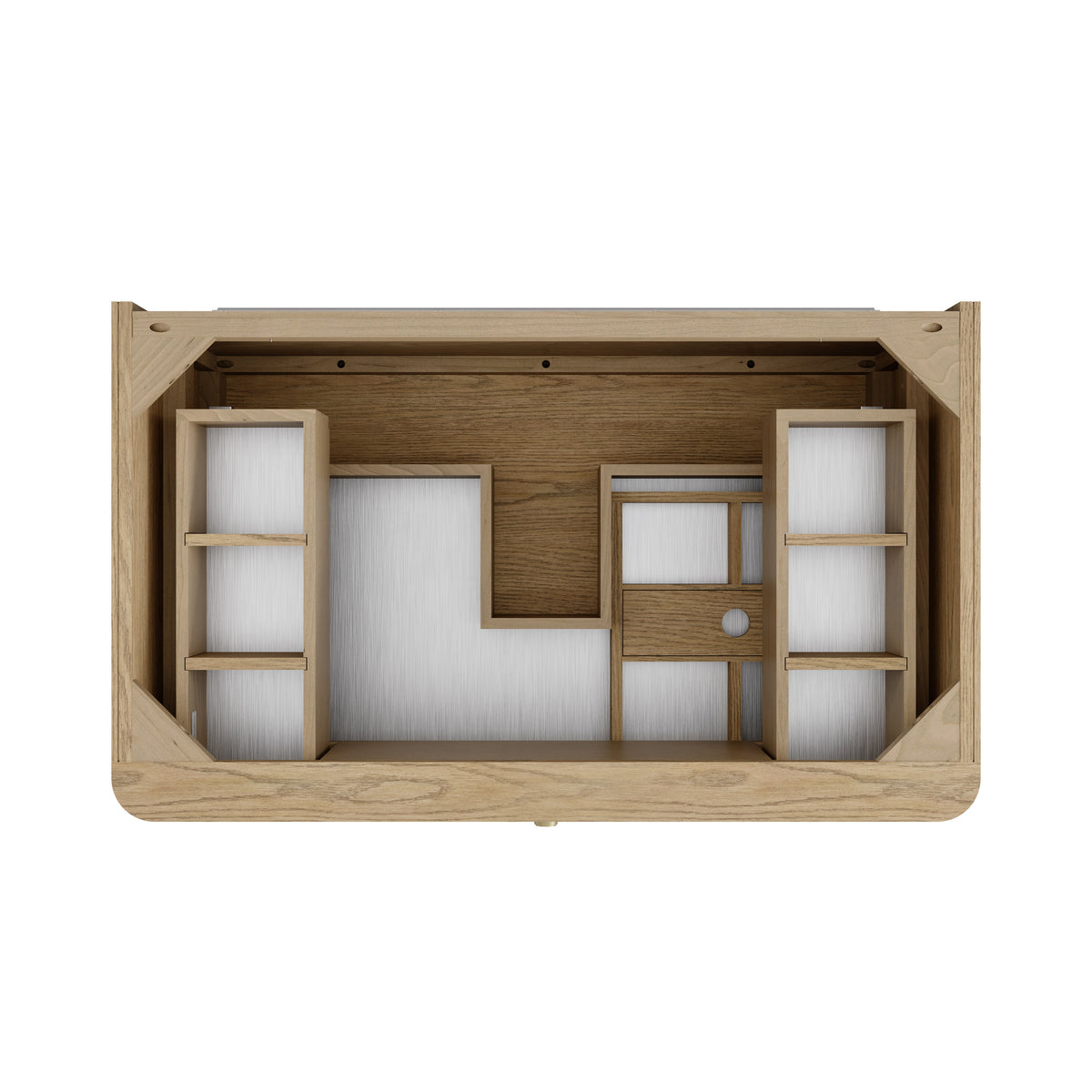 James Martin Vanities Allamari 36" Dune Mist Single Vanity With 3 CM White Zeus Silestone Top