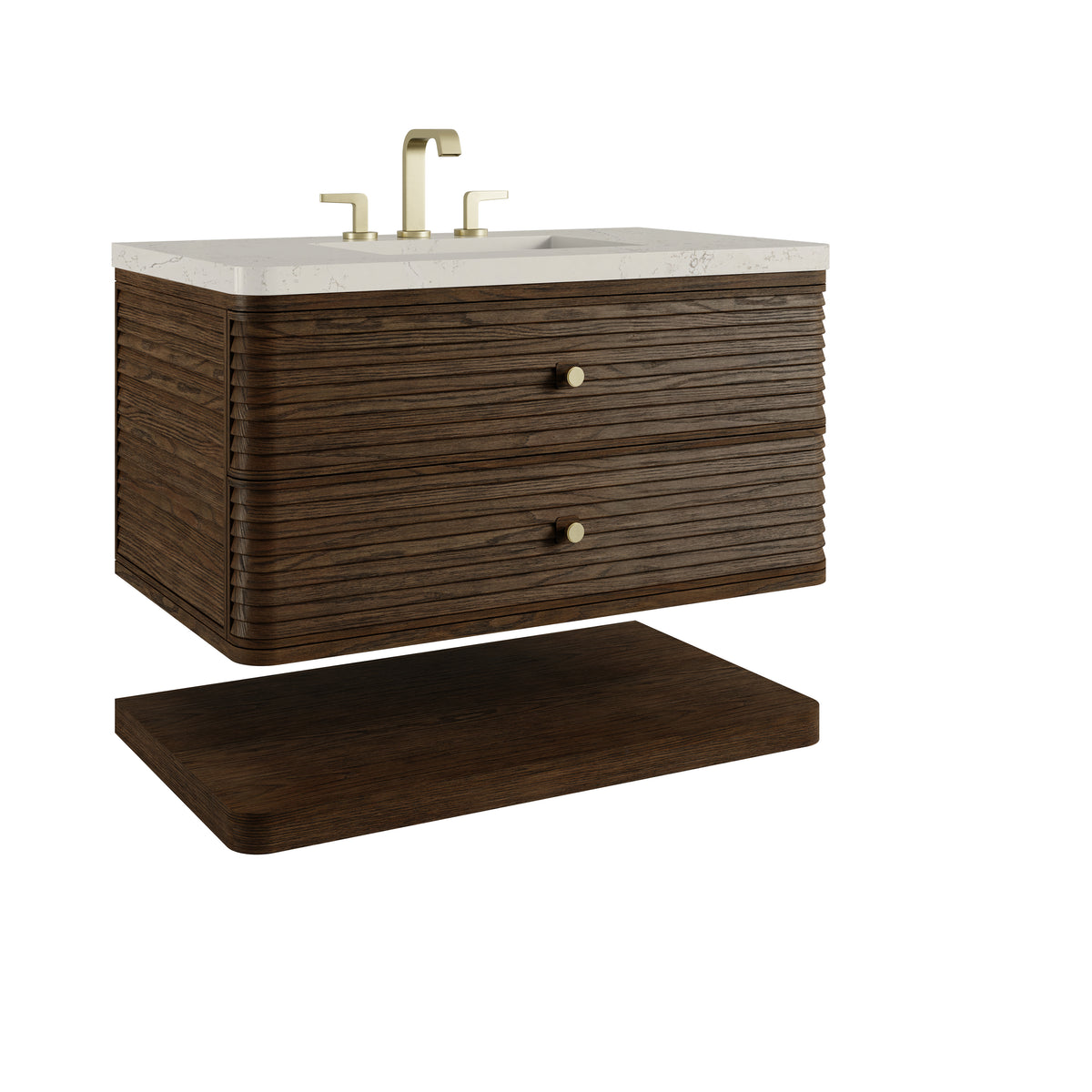James Martin Vanities Allamari 36" Sable Single Vanity With 3 CM Siberian Silestone Top