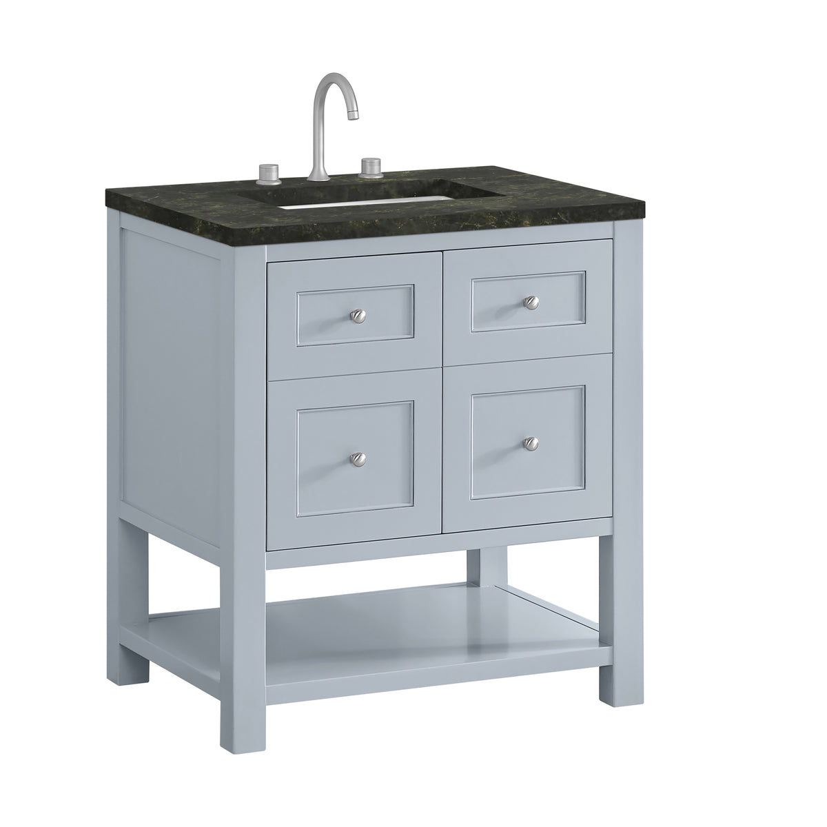 James Martin Vanities Breckenridge 30" Serenity Blue Single Vanity With 3cm Phantome Eclos Top