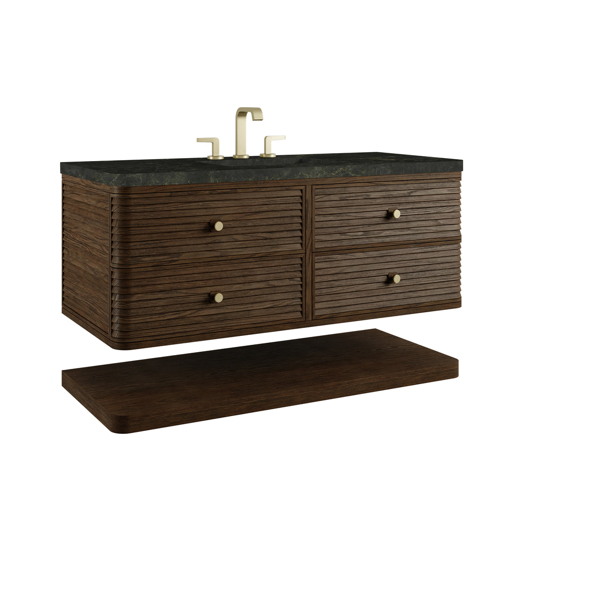James Martin Vanities Allamari 48" Sable Single Vanity With 3 CM Phantome Eclos Top