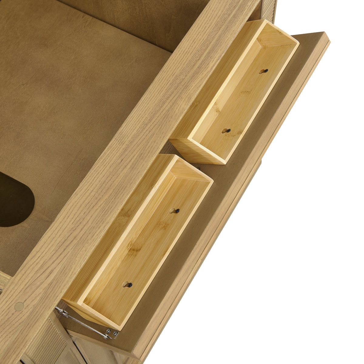 James Martin Vanities Lorelai 72" Light Natural Oak Double Vanity Light