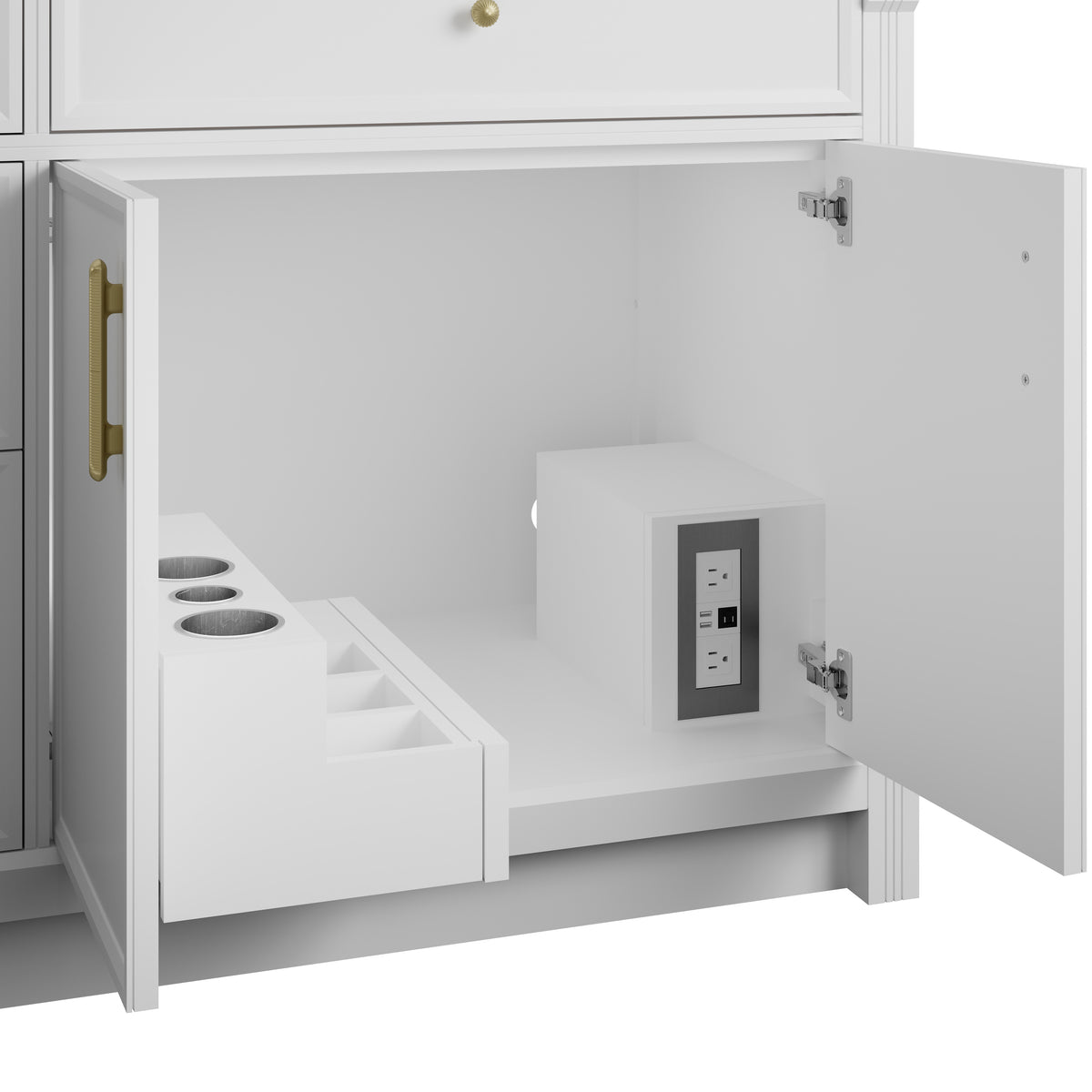 James Martin Vanities Bellshire 72" Bright White Double Vanity With 3 CM Parisien Bleu Silestone Top