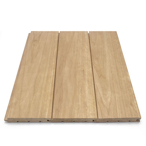 PROSAUNAS Thermo-Aspen 1" x 5" x 8' Natural Aspen Wood Tongue & Groove, STS4 Profile Sauna Wall Panelling