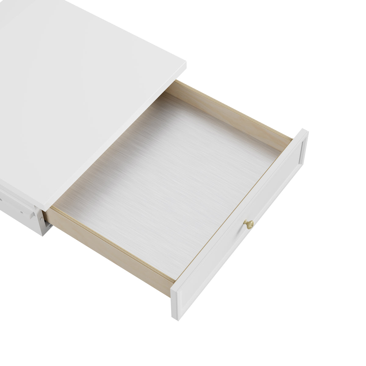 James Martin Vanities Bellshire 24" Bright White Drawer Unit With 3cm Siberian Silestone Top