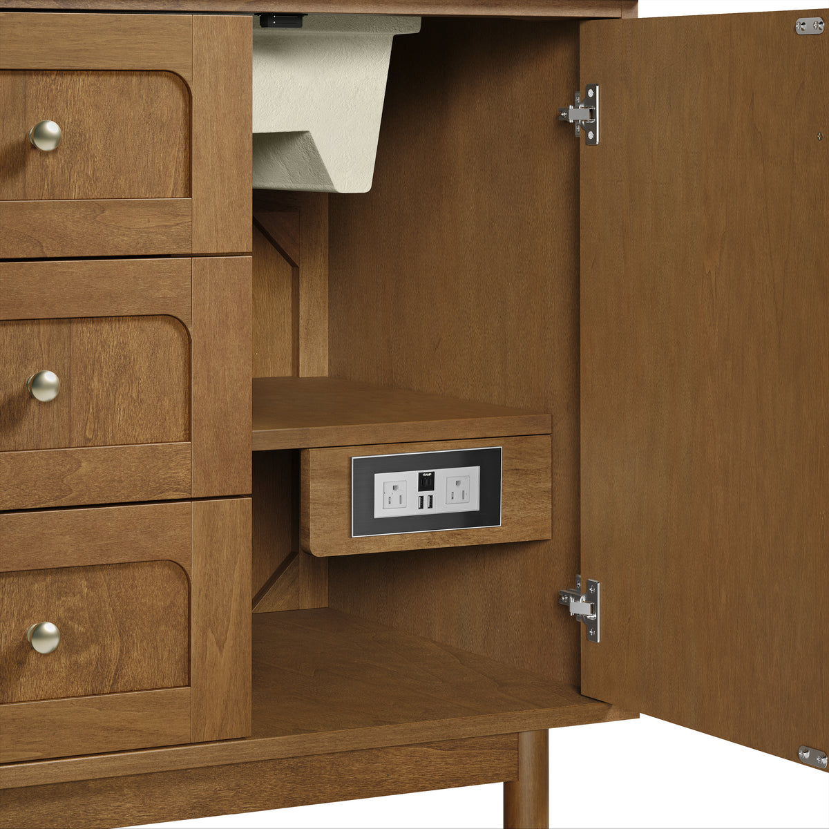 James Martin Vanities Laurent 60" Honey Oak Double Vanity Cabinet