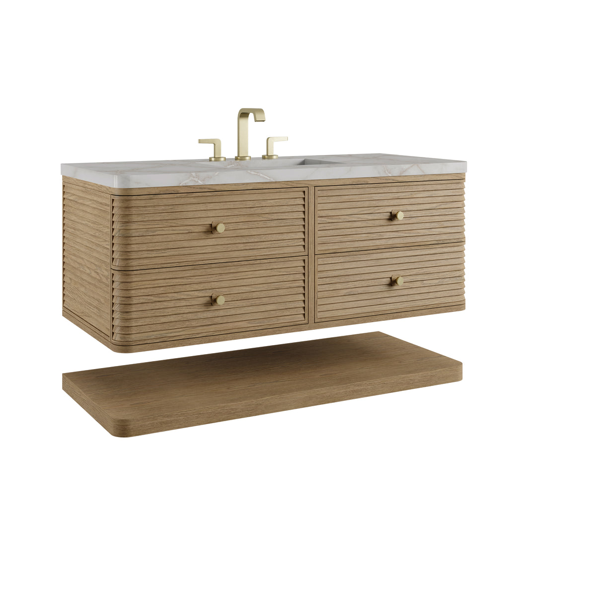 James Martin Vanities Allamari 48" Dune Mist Single Vanity With 3 CM Victorian Silver Silestone Top