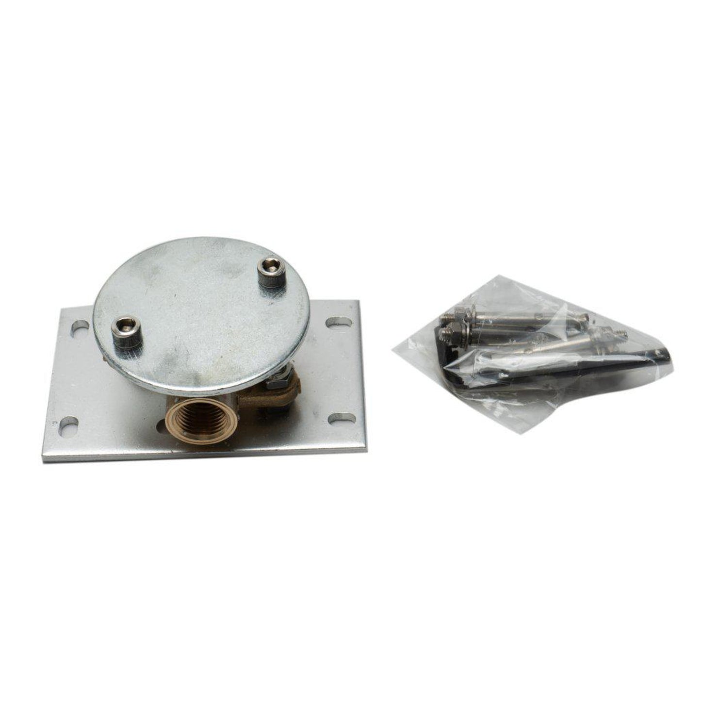 ALFI Brand AB2553-BN Brushed Nickel Floor Mounted Bath Tub Filler With Round Hand Held Shower Head