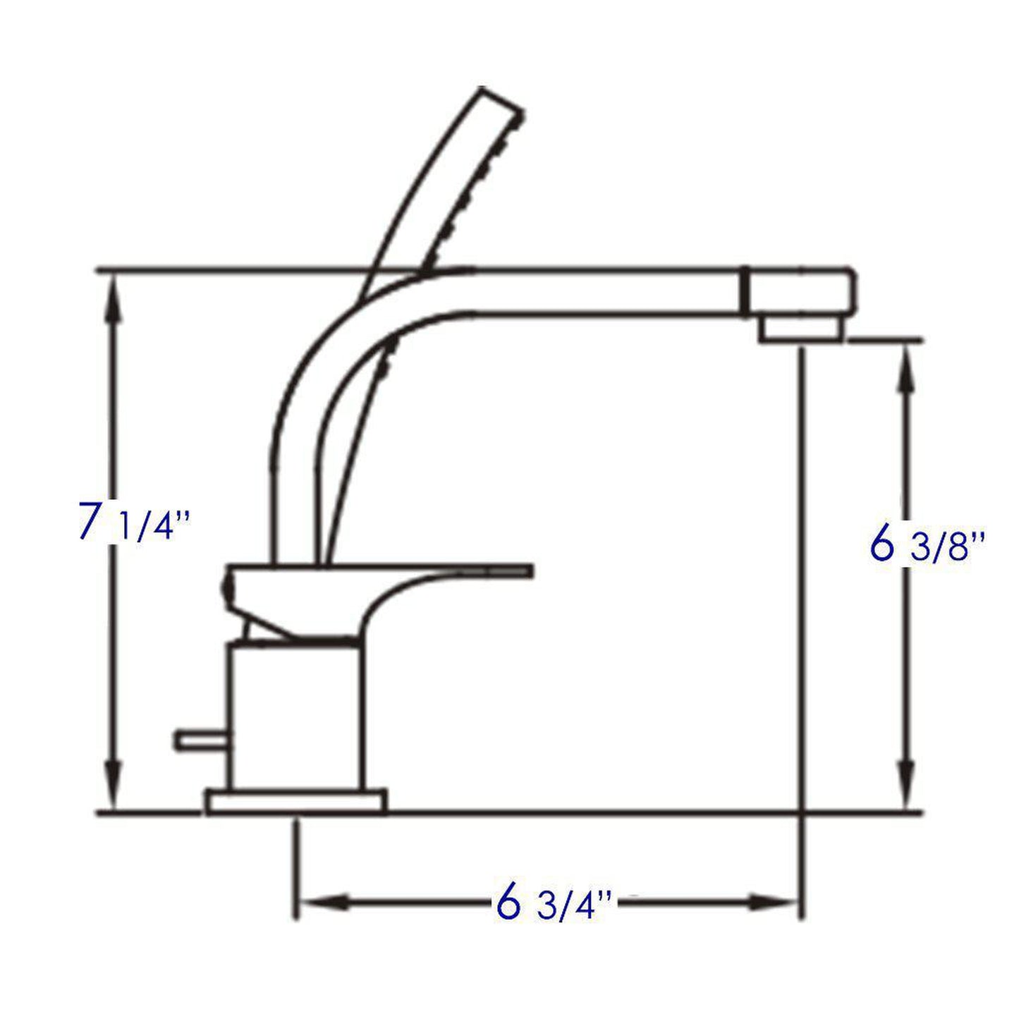 ALFI Brand AB2703-BN Brushed Nickel Deck Mounted Tub Filler And Round Hand Held Shower Head