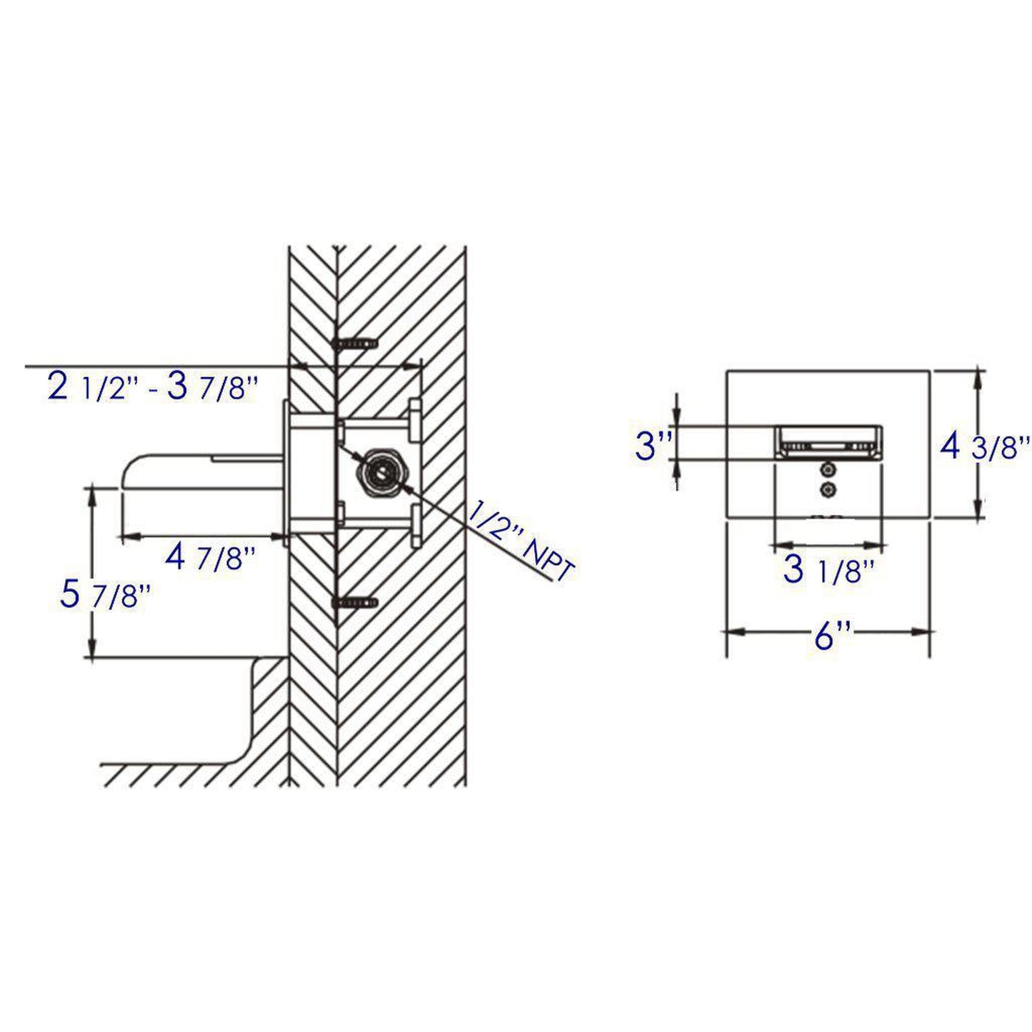 ALFI Brand AB5901-PC Polished Chrome Solid Brass Distinctive Waterfall Bath Tub Filler
