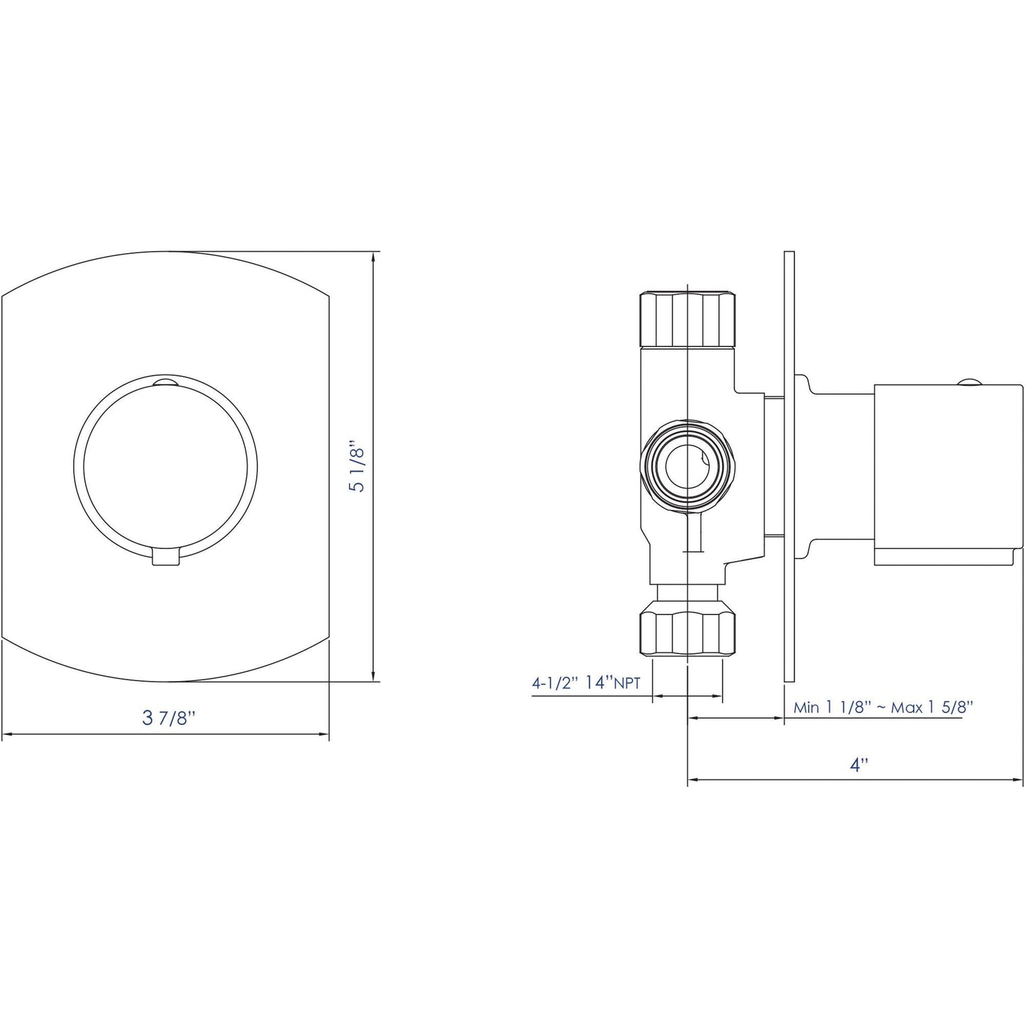 ALFI Brand AB9101-PC Polished Chrome Wall-Mounted Round 3 Way Brass Shower Diverter