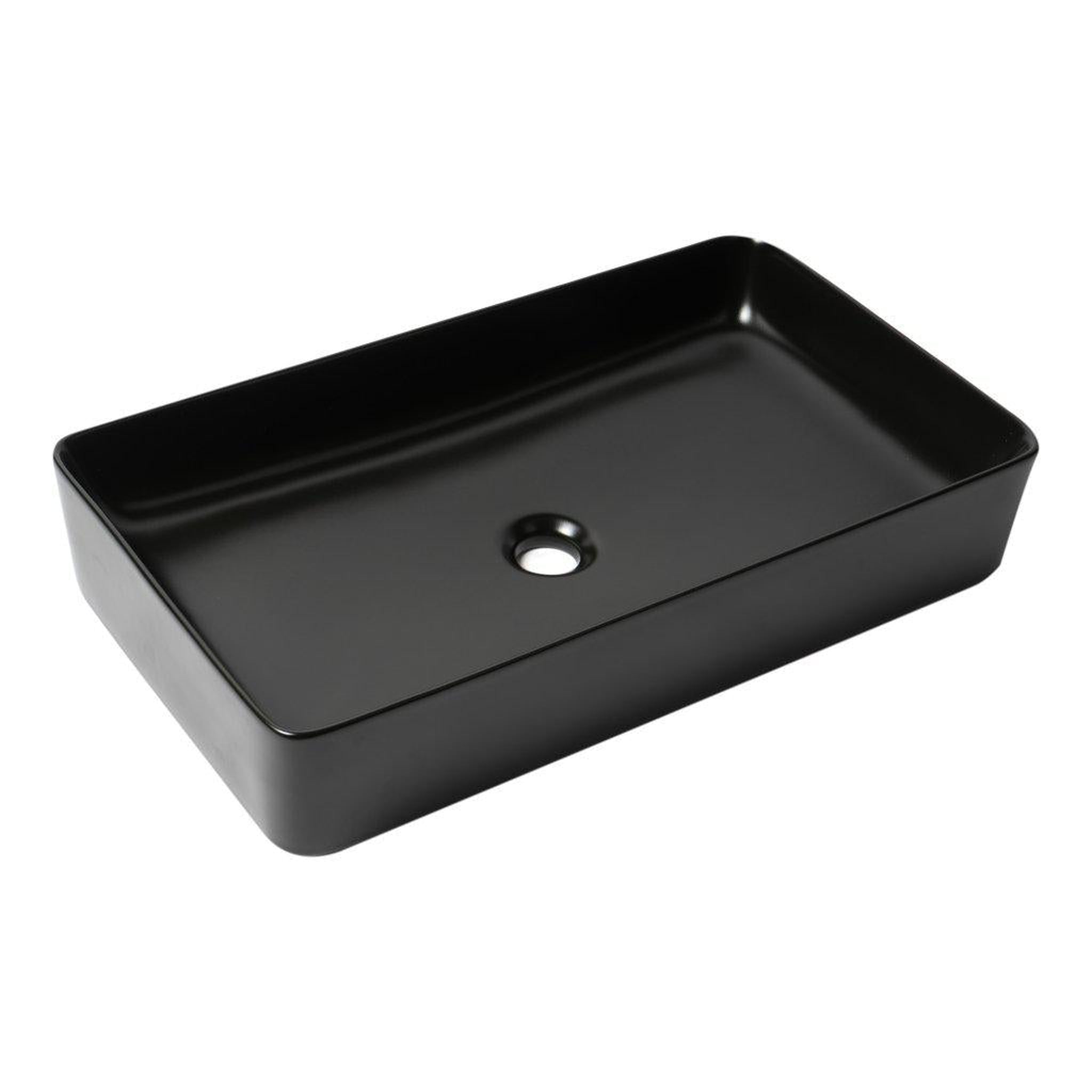 ALFI brand AB8055-BM Black Matte Ceramic Mushroom Top Pop Up Drain