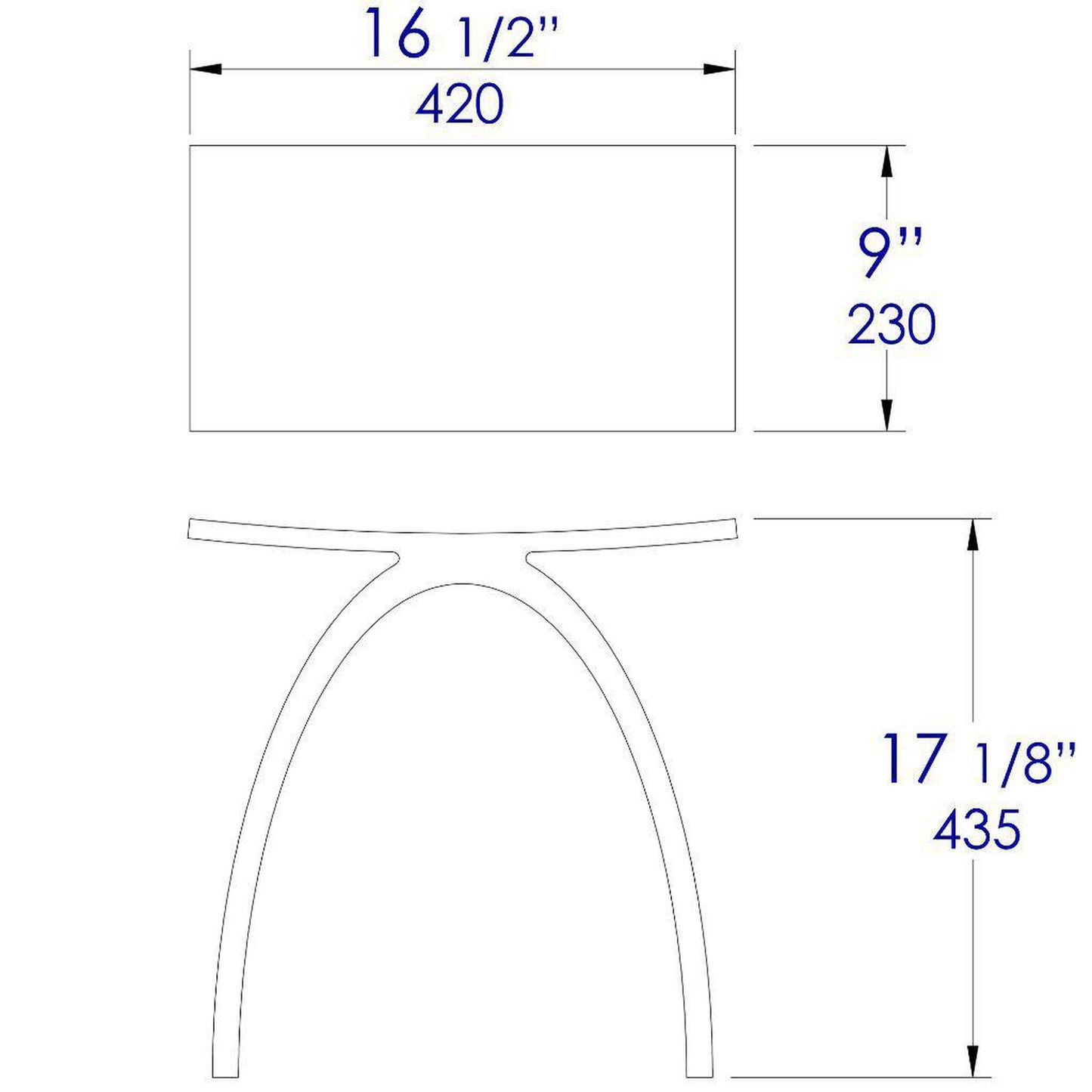 ALFI Brand ABST77 White Arched Matte Solid Surface Resin Bathroom/Shower Stool