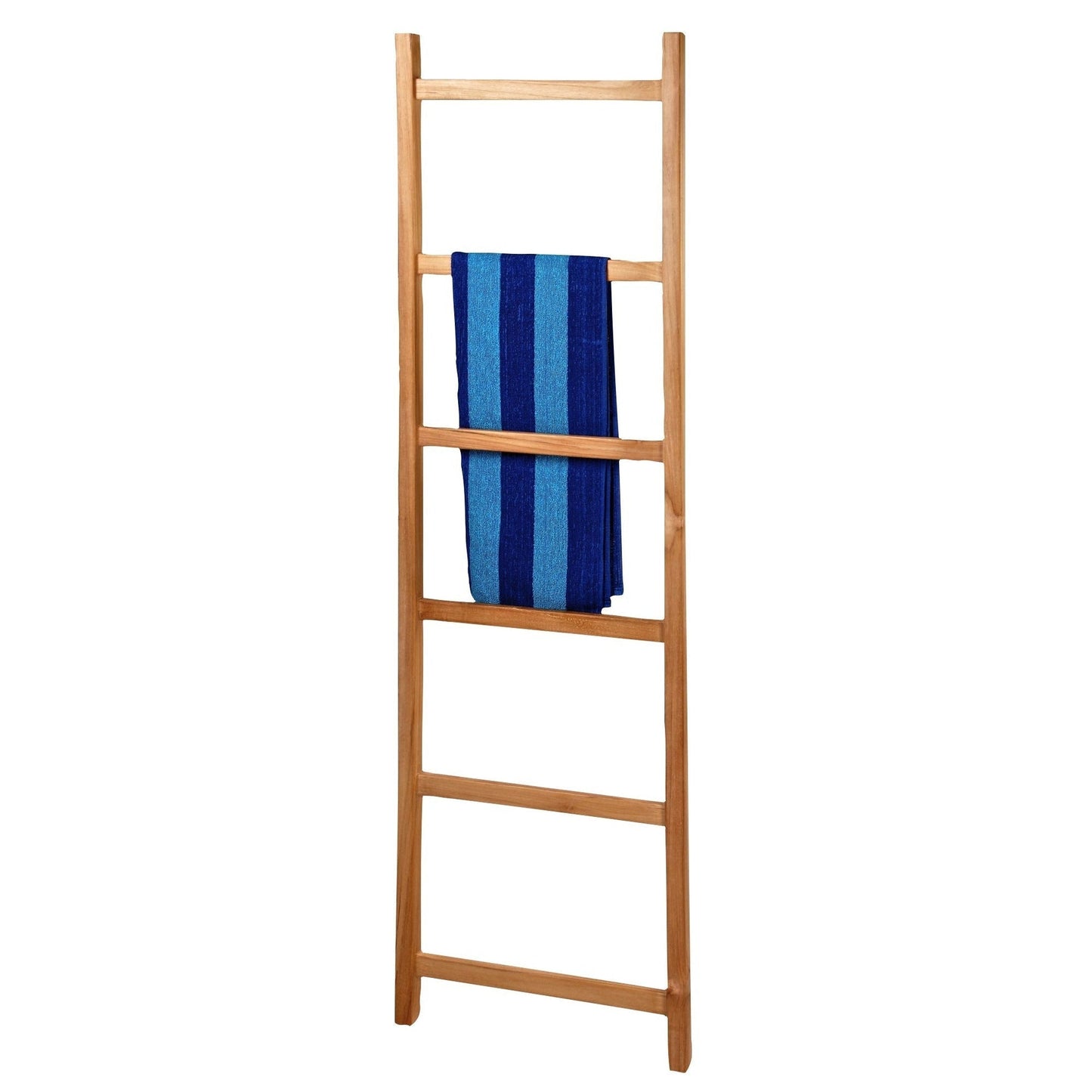 ARB Teak & Specialties 71" Solid Teak Wood Leaning Towel Ladder With 6 Bars