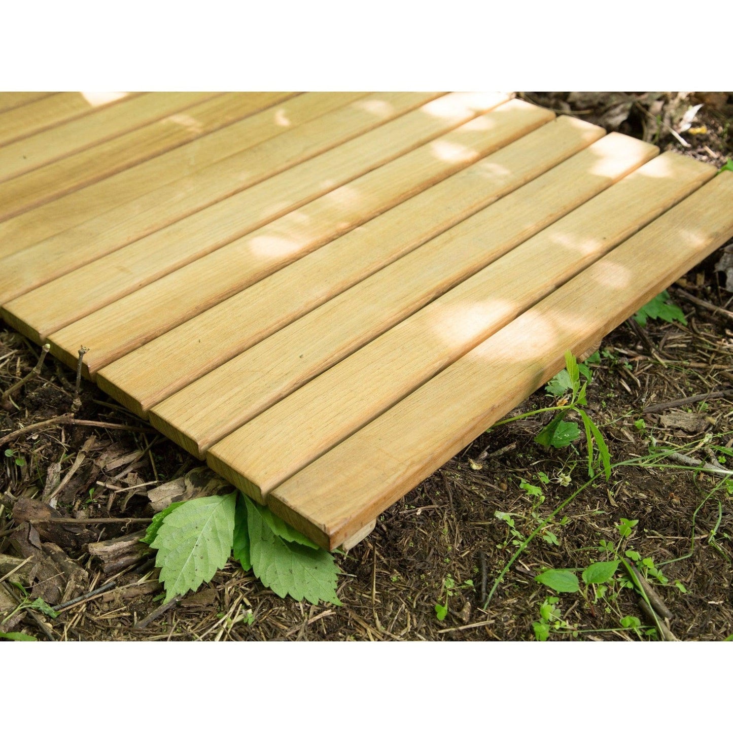 ARB Teak & Specialties Tile 20" x 14" Solid Teak Wood Shower Mat