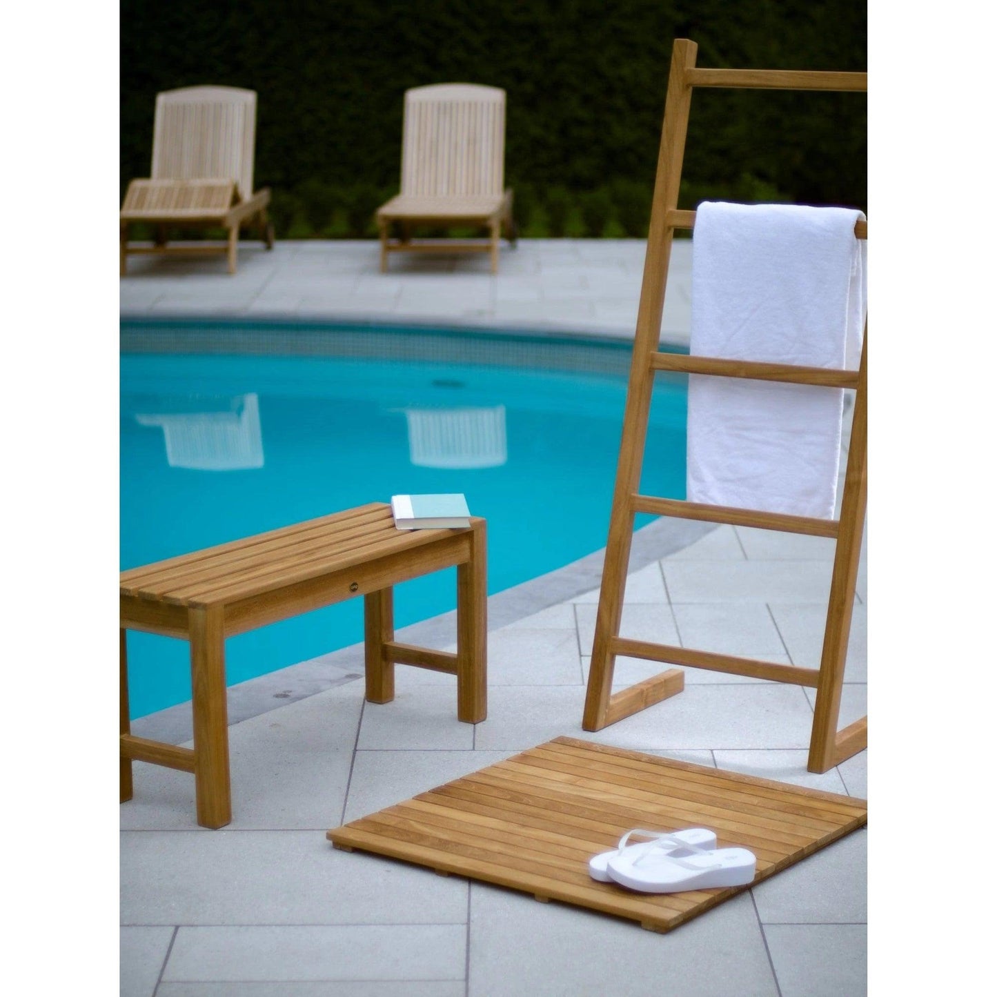 ARB Teak & Specialties Tile 48" x 36" Solid Teak Wood Shower Mat