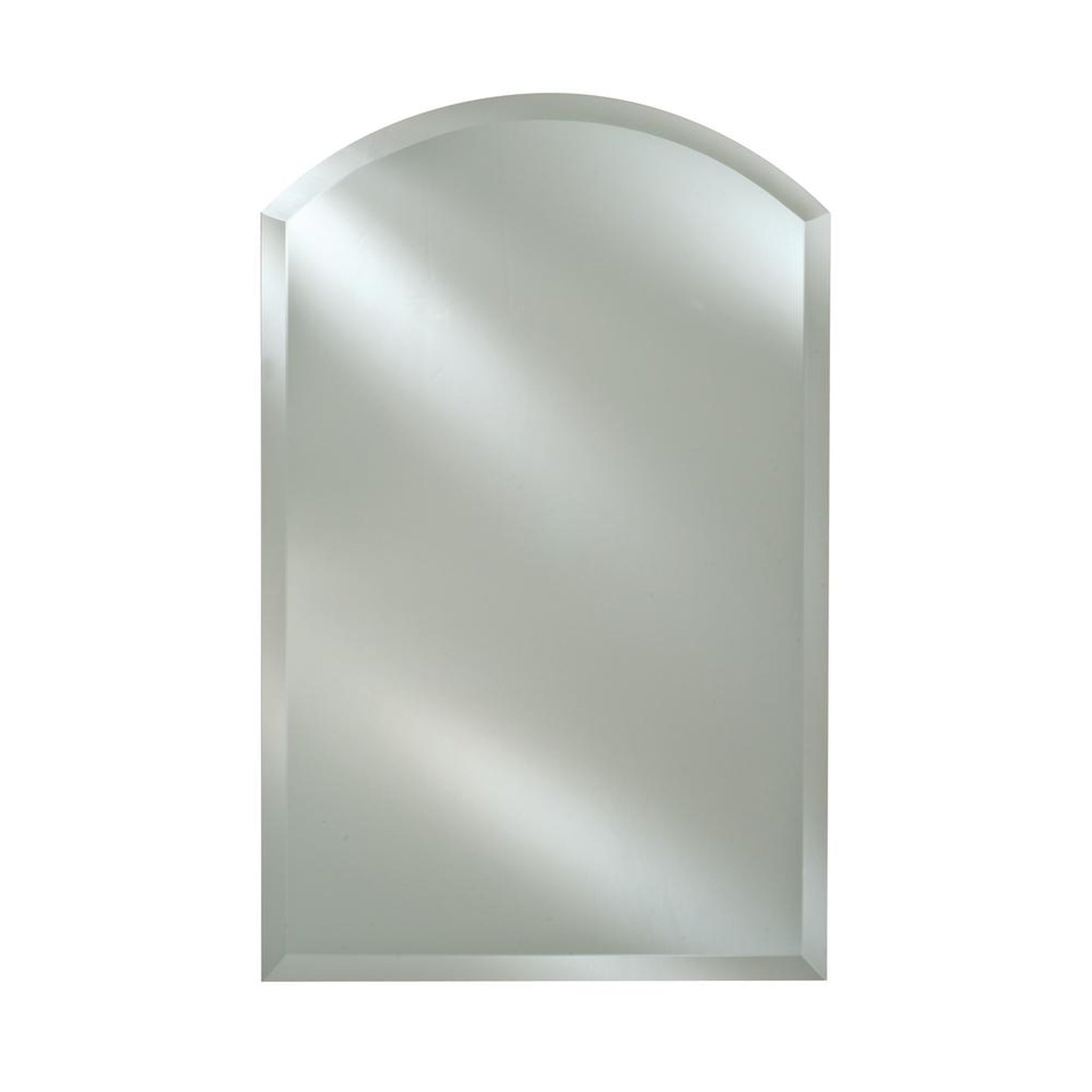 Afina Wilshire I Small White Surface Mount Right Hinged Single Door  Medicine Cabinet With Beveled Edge Mirror