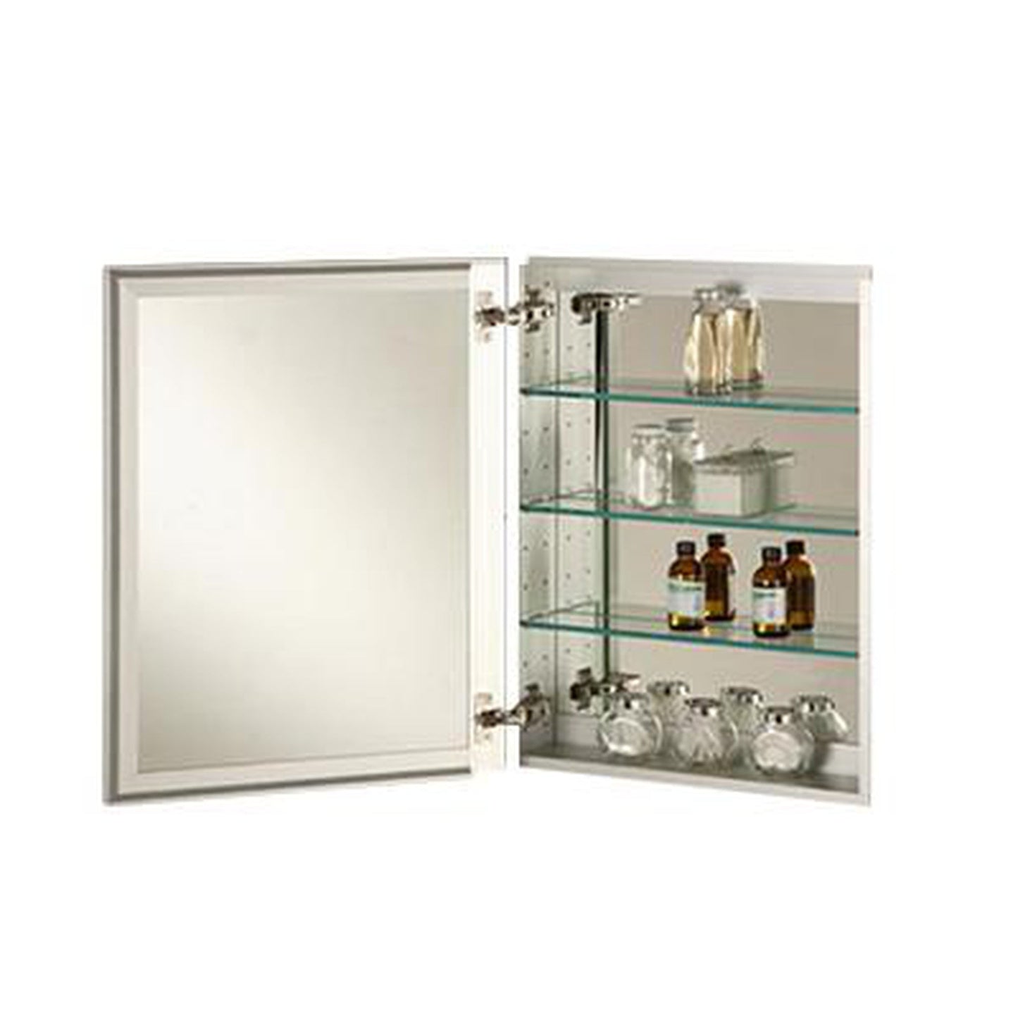 Afina Broadway 15" x 25" Recessed Reversible Hinged Single Door Beveled Edge Medicine Cabinet