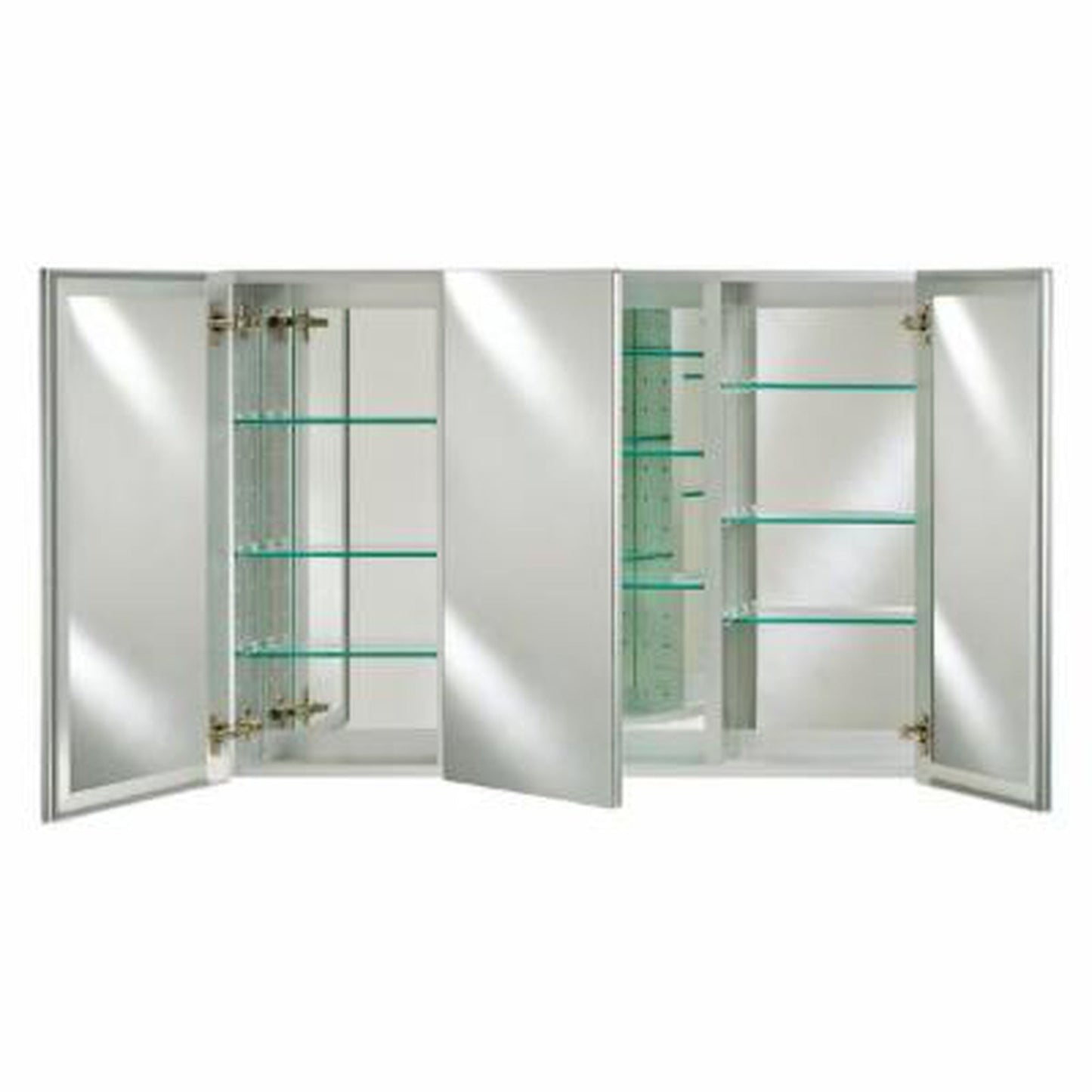 Afina Broadway 48" x 36" Recessed Triple Door Polished Edge Medicine Cabinet