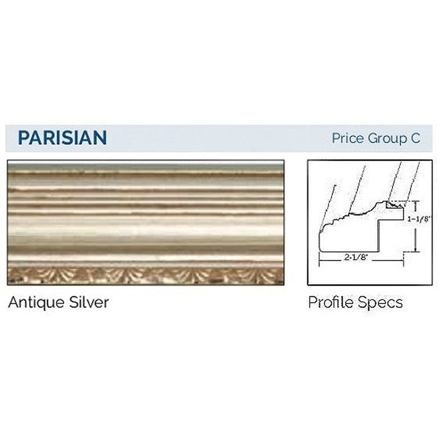 Afina Signature 20" x 26" Parisian Antique Silver Framed Mirror With Plain Edge