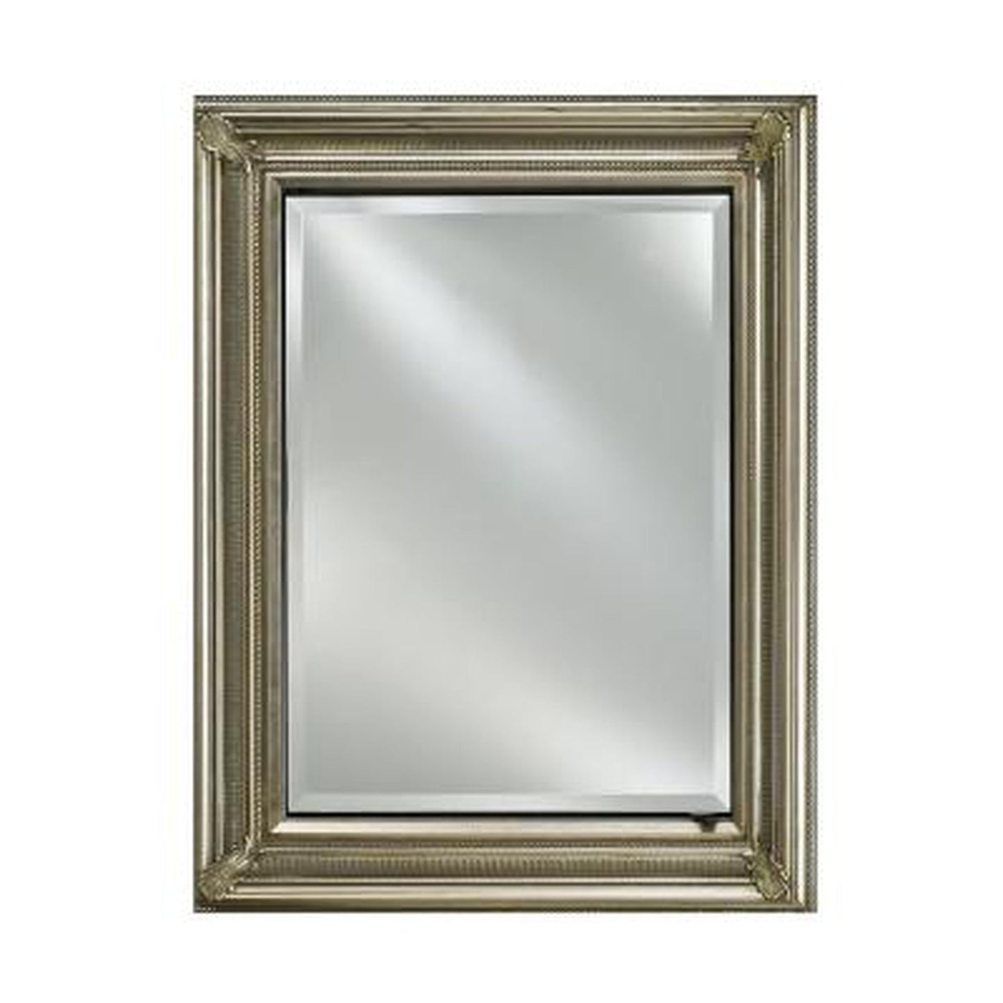 Afina Vanderbilt 28" x 34" Baroque Antique Silver Recessed Reversible Hinged Single Door Medicine Cabinet