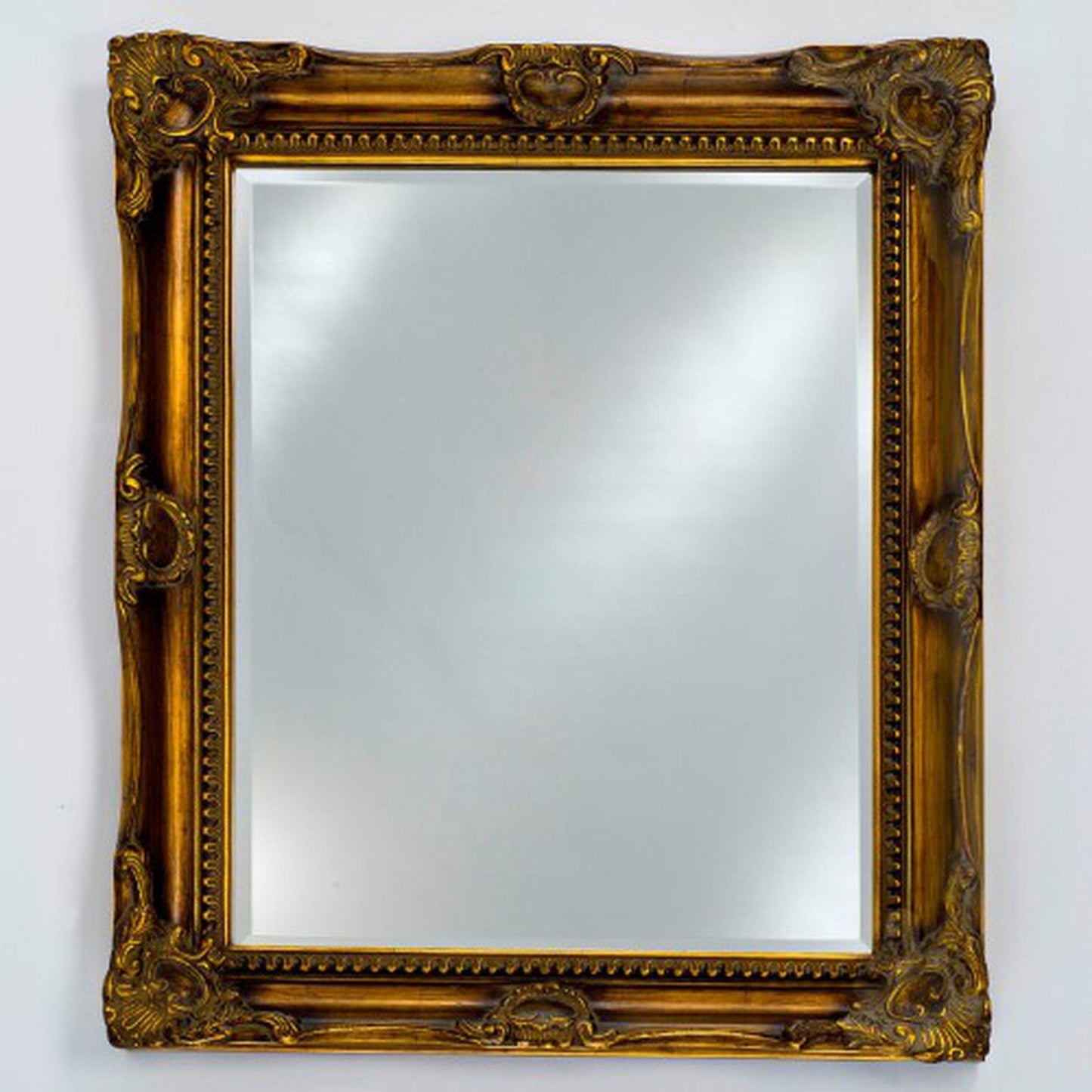 Afina Vanderbilt 28" x 34" Royale Antique Burnished Gold Recessed Or Surface Mount Reversible Hinged Single Door Medicine Cabinet