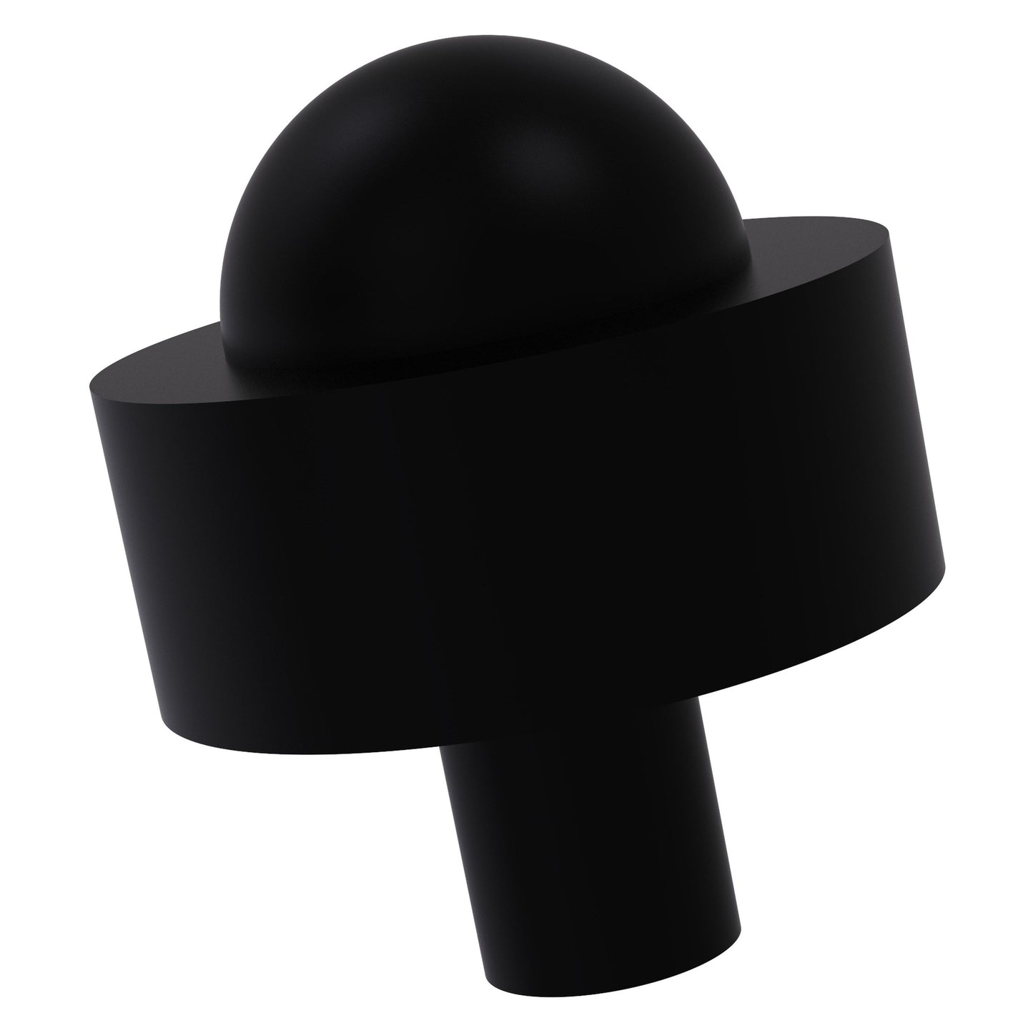 Allied Brass 101A 1.5" Matte Black Solid Brass Cabinet Knob