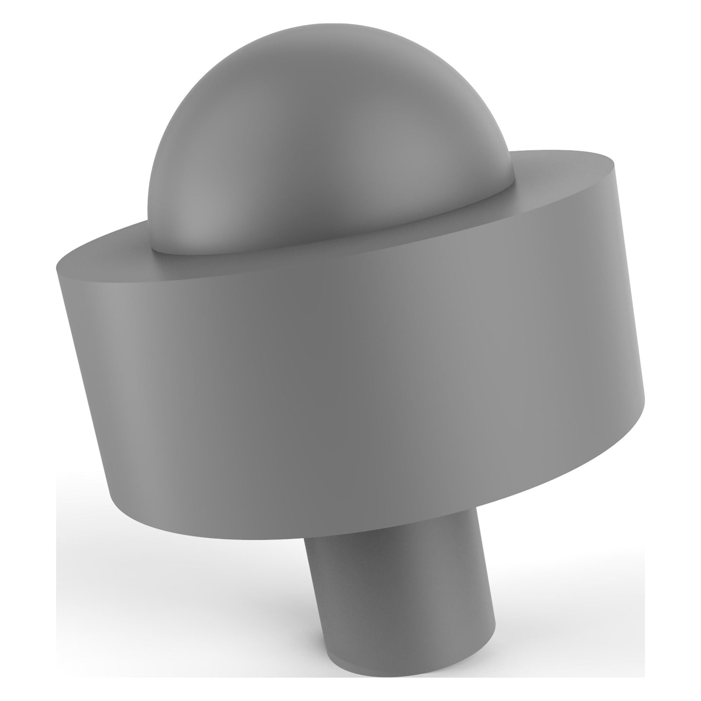 Allied Brass 101A 1.5" Matte Gray Solid Brass Cabinet Knob