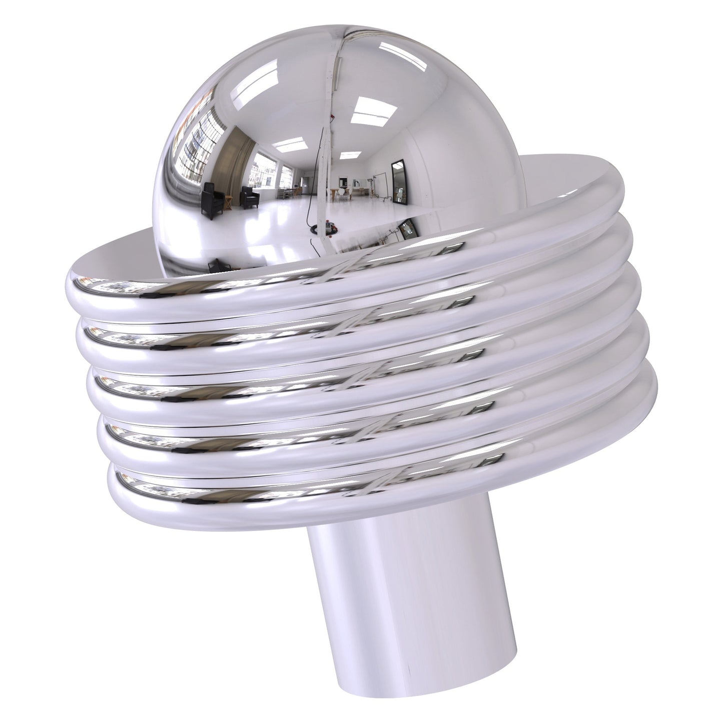 Allied Brass 101AG 1.5" Polished Chrome Solid Brass Cabinet Knob