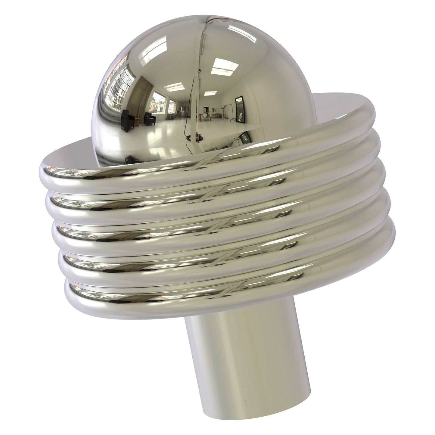 Allied Brass 101AG 1.5" Polished Nickel Solid Brass Cabinet Knob