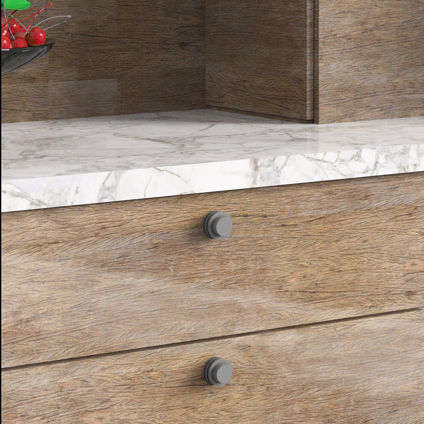 Allied Brass 101D 1.5" Matte Gray Solid Brass Cabinet Knob