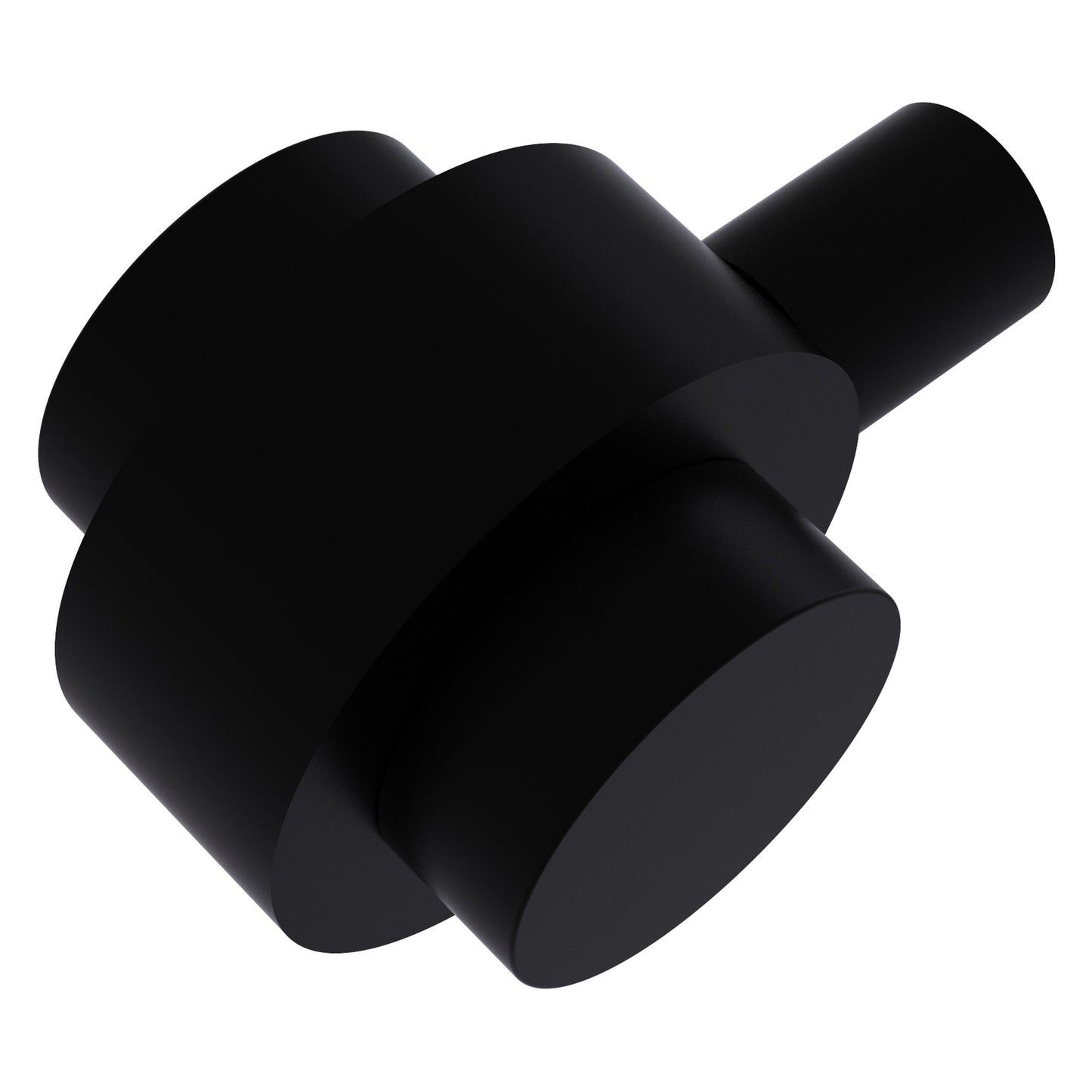 Allied Brass 102 1.5" Matte Black Solid Brass Cabinet Knob