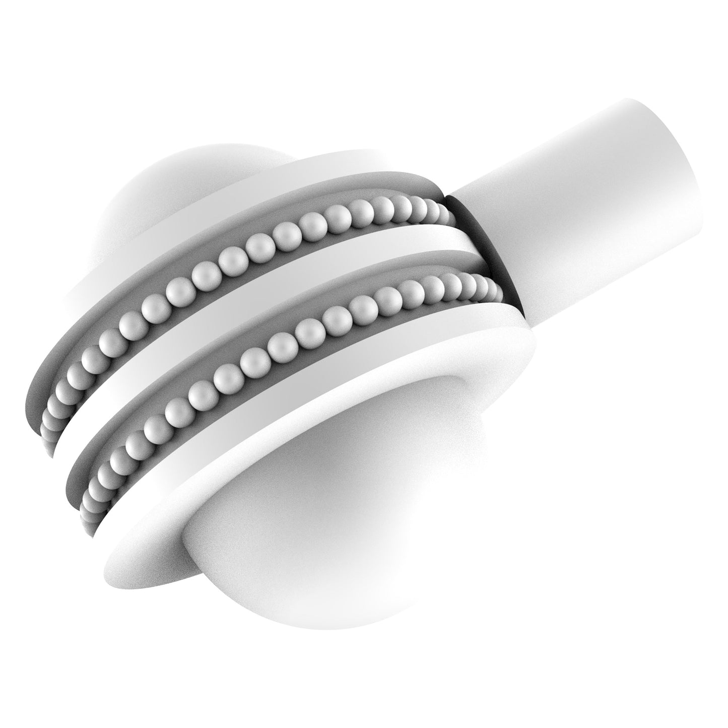 Allied Brass 102AD 1.5" Matte White Solid Brass Cabinet Knob