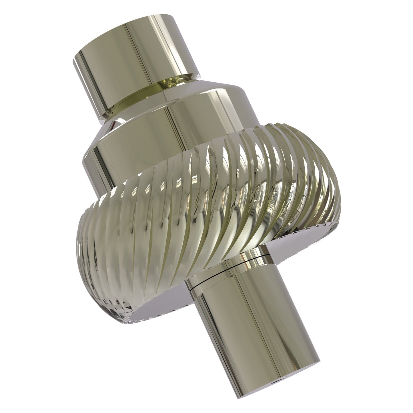 Allied Brass 103T 1.75" Polished Nickel Solid Brass Cabinet Knob