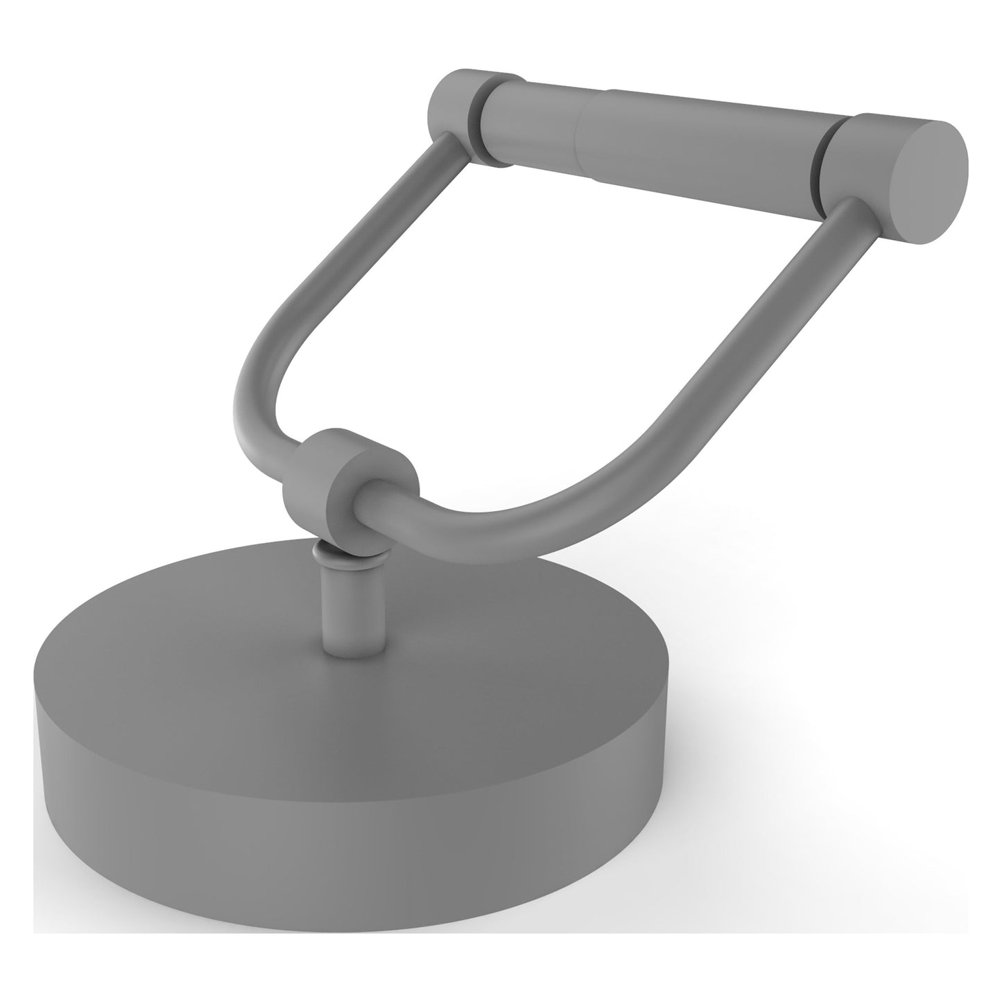 Allied Brass 1066 5.5" Matte Gray Solid Brass Toilet Paper Holder